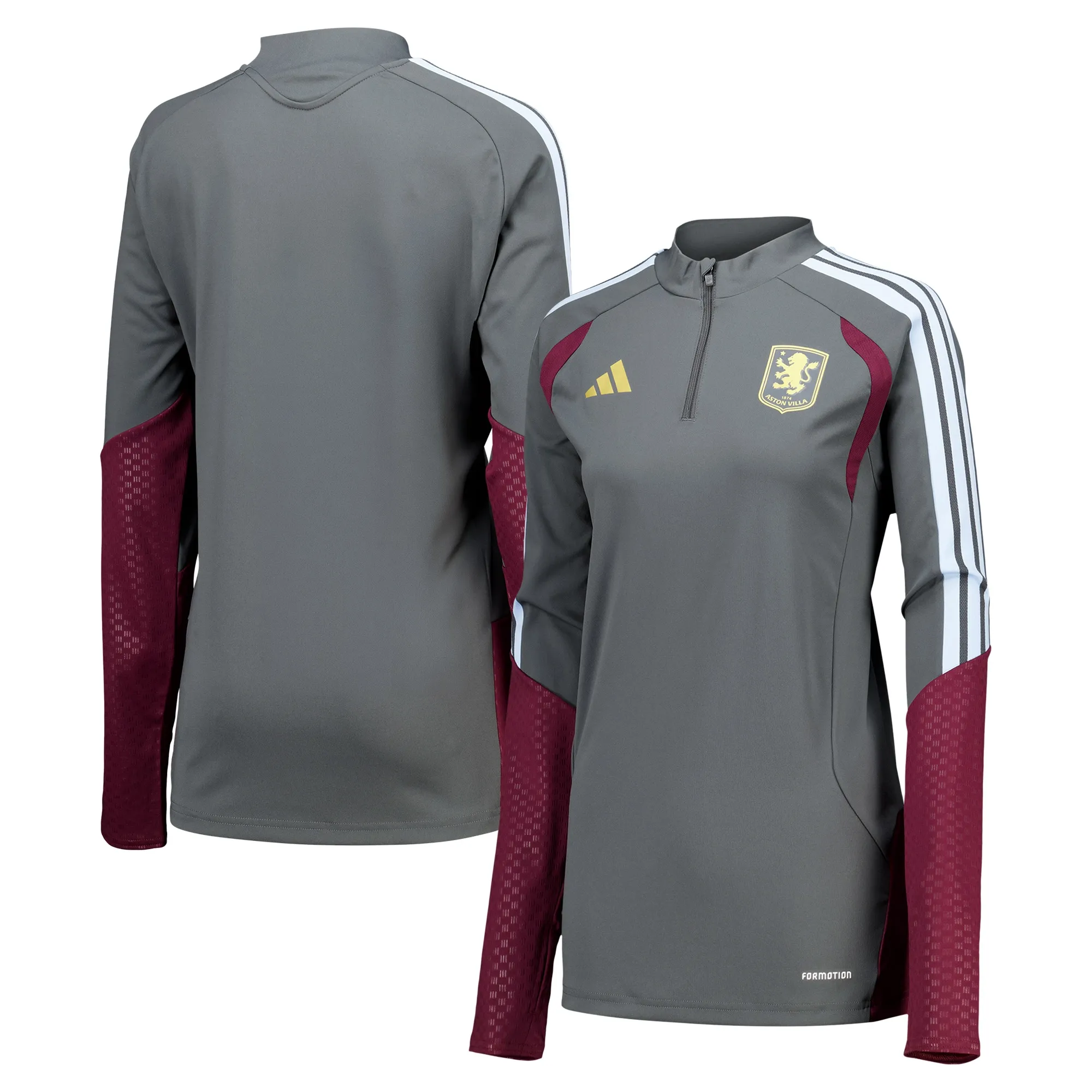 Aston Villa adidas Training Top - Charcoal - Womens