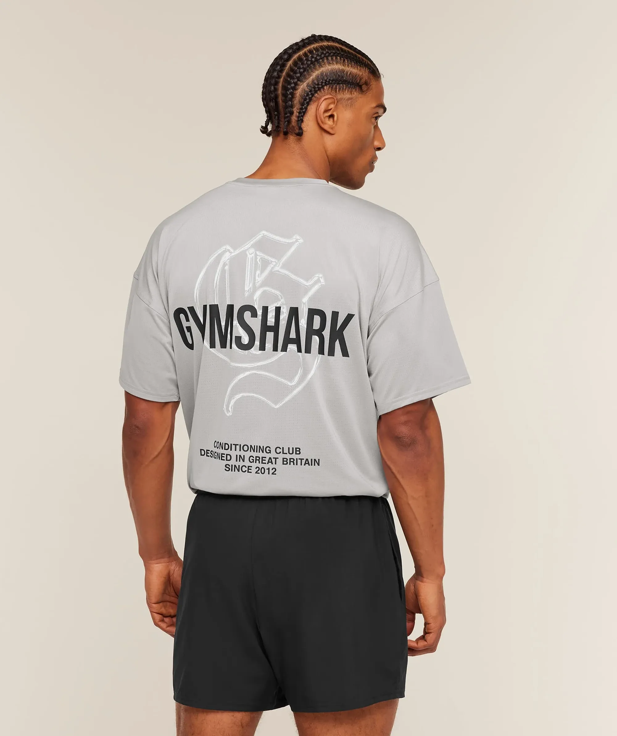 Gymshark Chrome Graphic T-Shirt - Stratus Grey