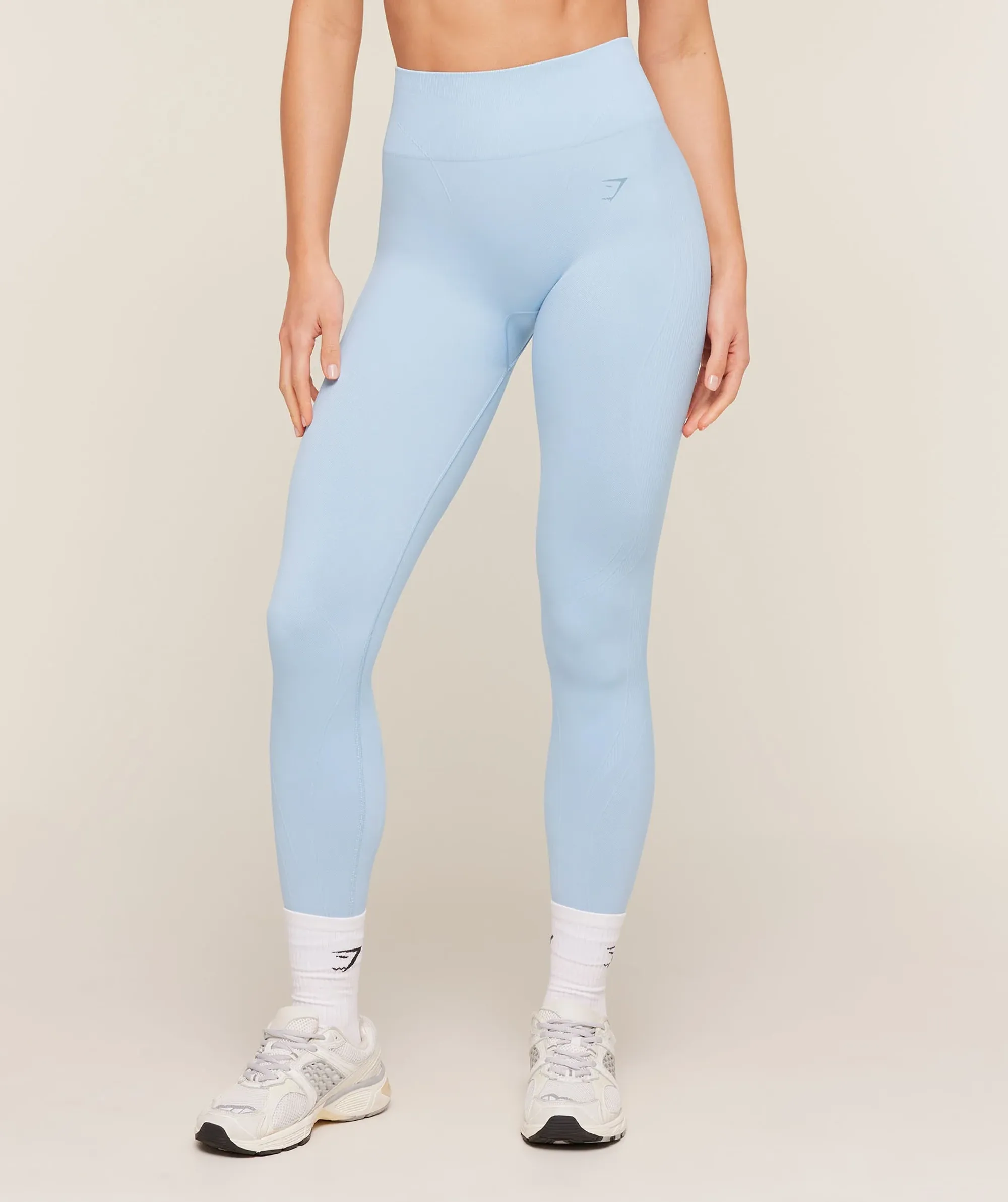 Gymshark Poise Seamless Leggings - Chilled Blue