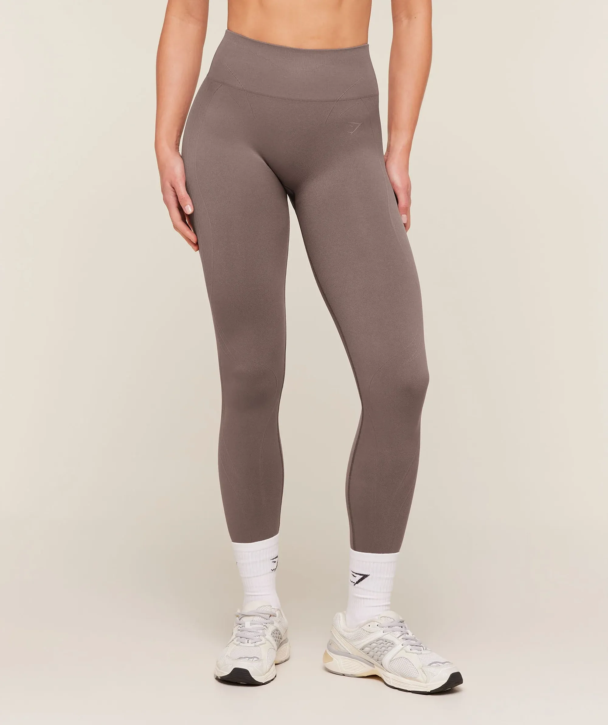 Gymshark Poise Seamless Leggings - Cool Brown