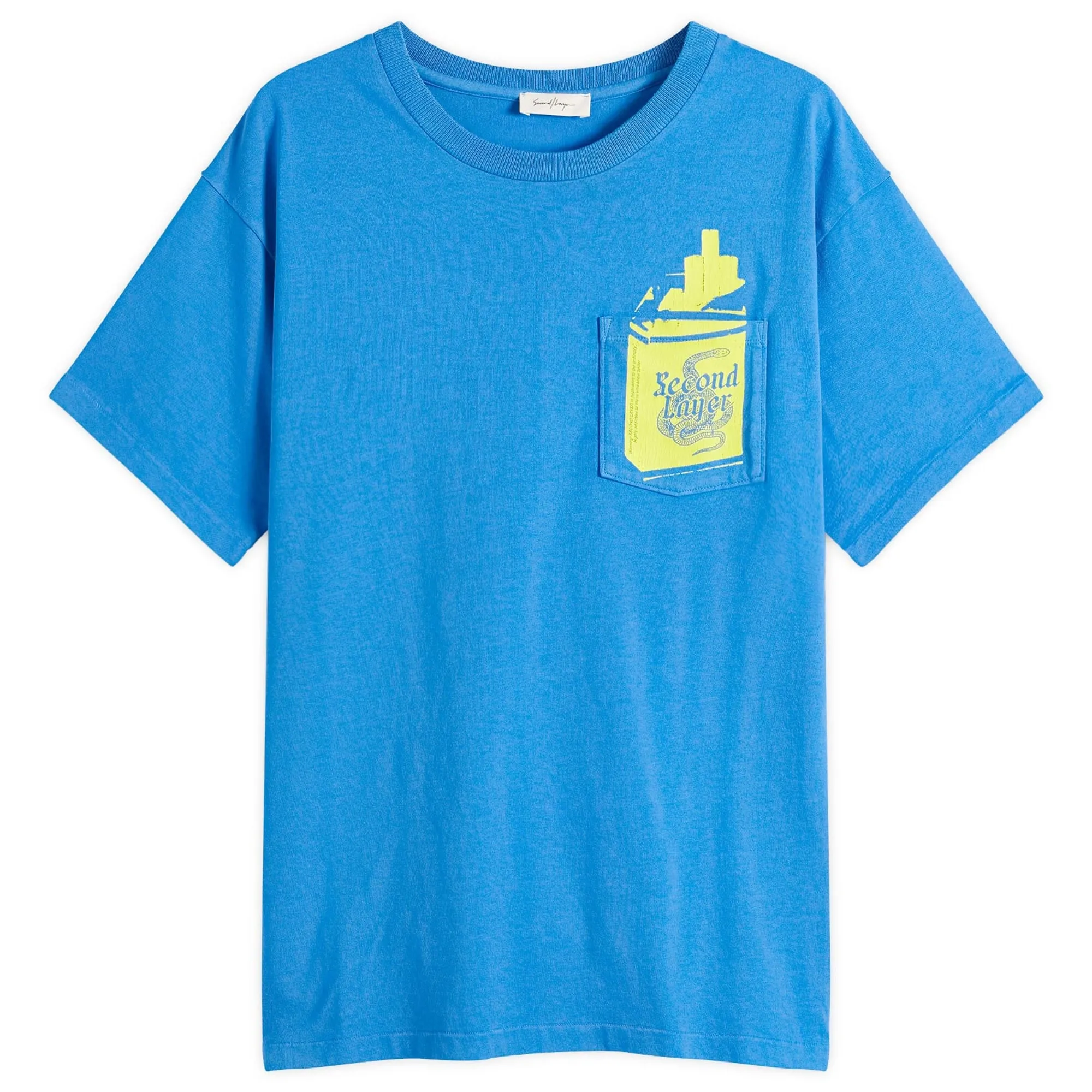 Second Layer Vintage Ciggy Pocket T-Shirt Blue/Yellow