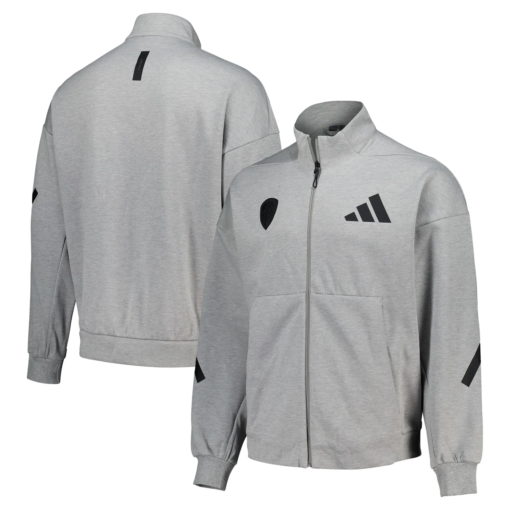 Leeds United adidas Z.N.E. Track Top - Grey