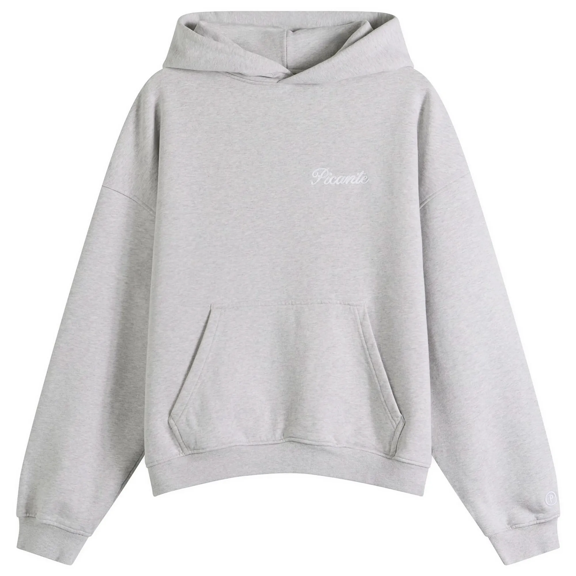 Picante Men's Tailor Chain-Stitch Hoodie Grey Marl
