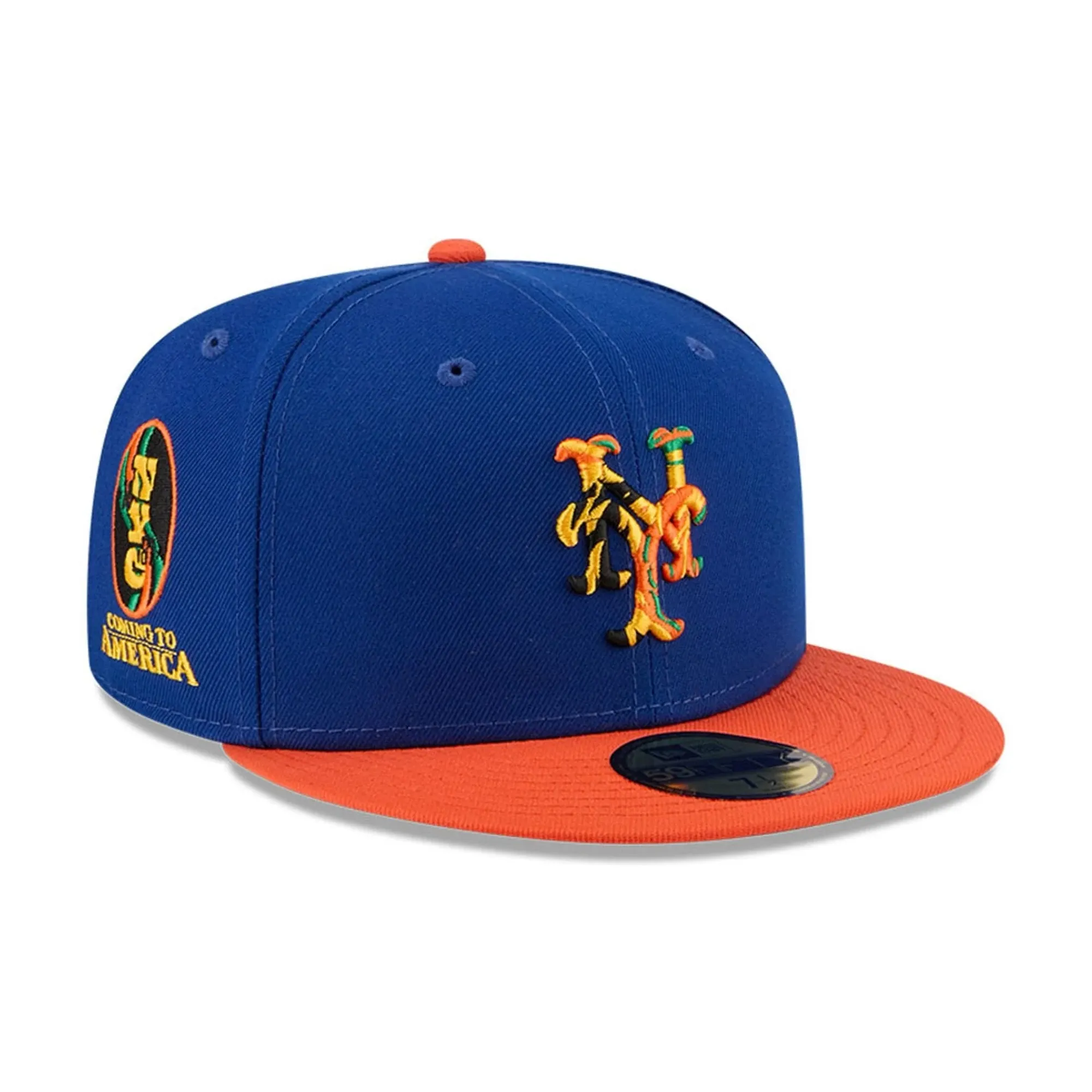 New York Mets MLB X Coming To America Blue 59FIFTY Fitted Cap New Era Cap adult unisex
