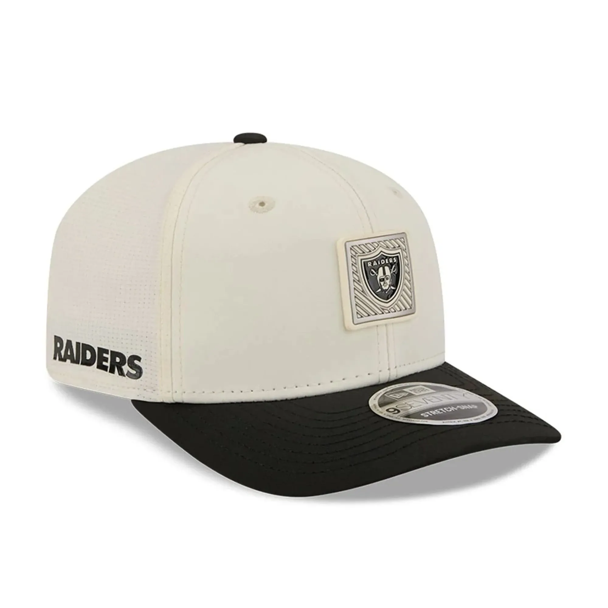 Raiders NFL Training 2026 White 9SEVENTY Stretch Snap Adjustable Cap New Era Cap adult unisex