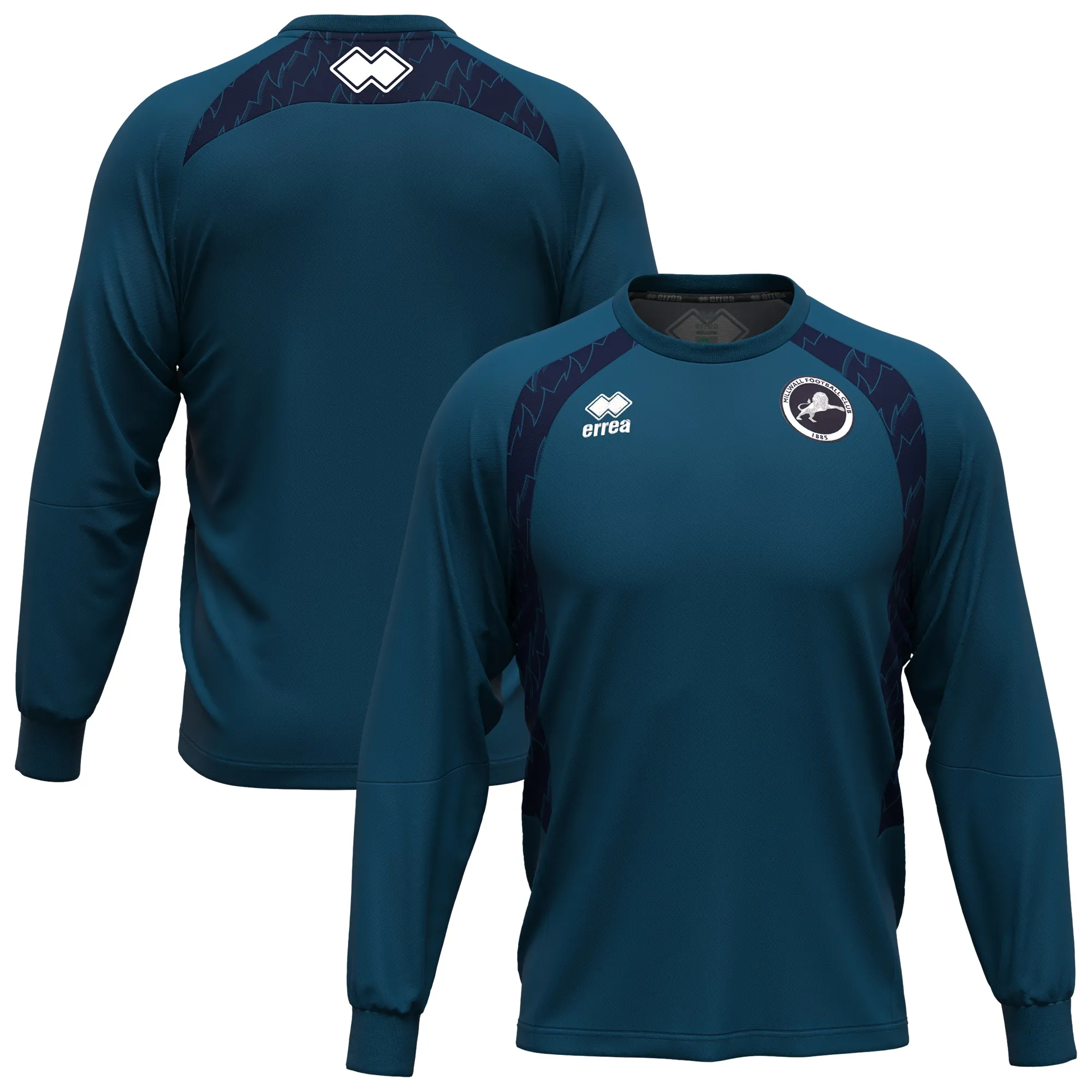 Millwall FC Errea Players Training Sweatshirt - Petrol Blue