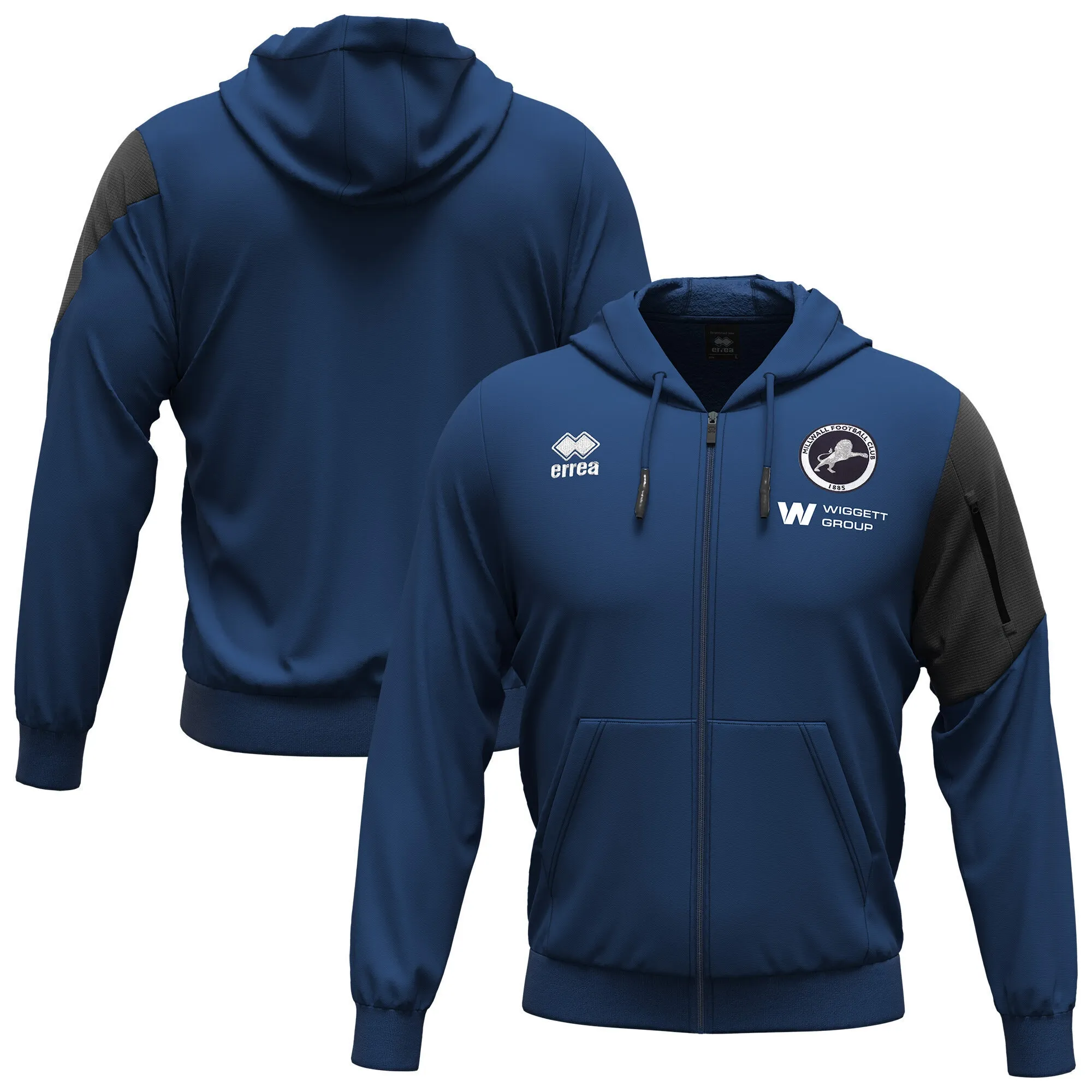 Millwall FC Errea Travel Zipped Hoodie - Blue - Kids
