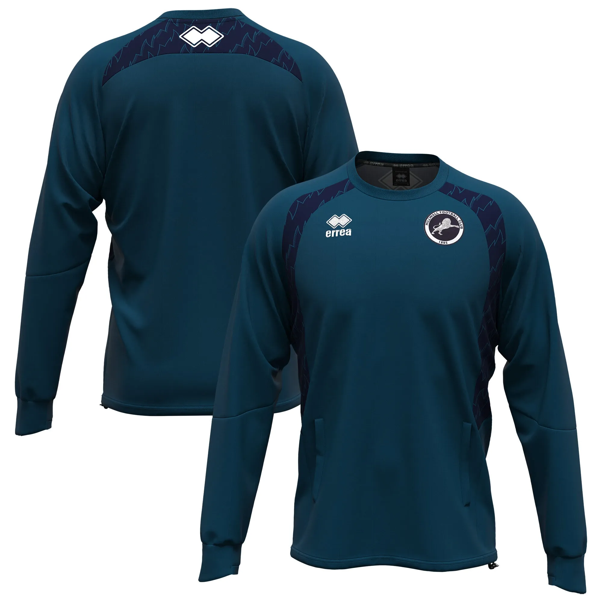 Millwall FC Errea Players Training Sweatshirt - Petrol Blue - Kids