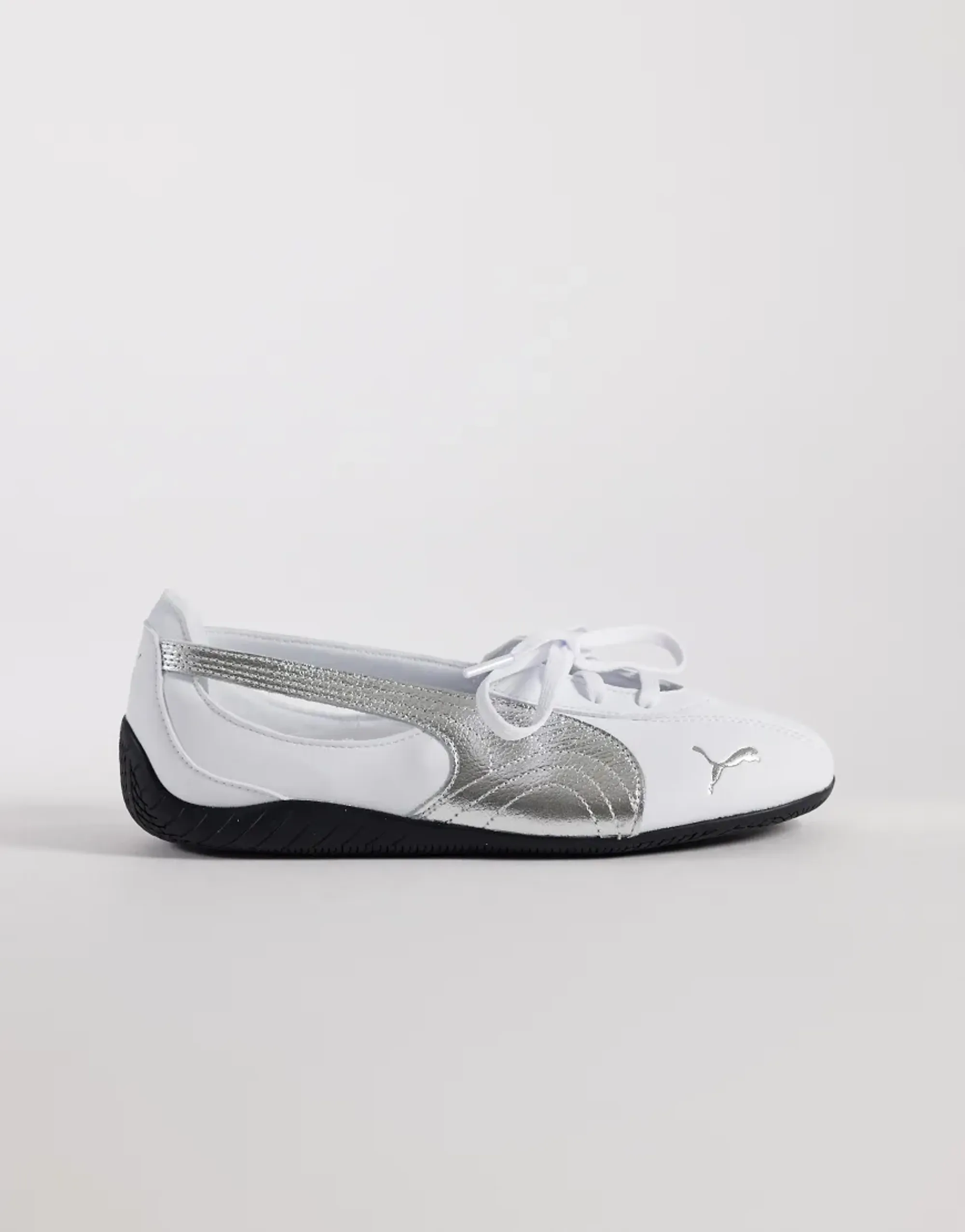 Puma Speedcat Ballet Nova Flats In Metallic White