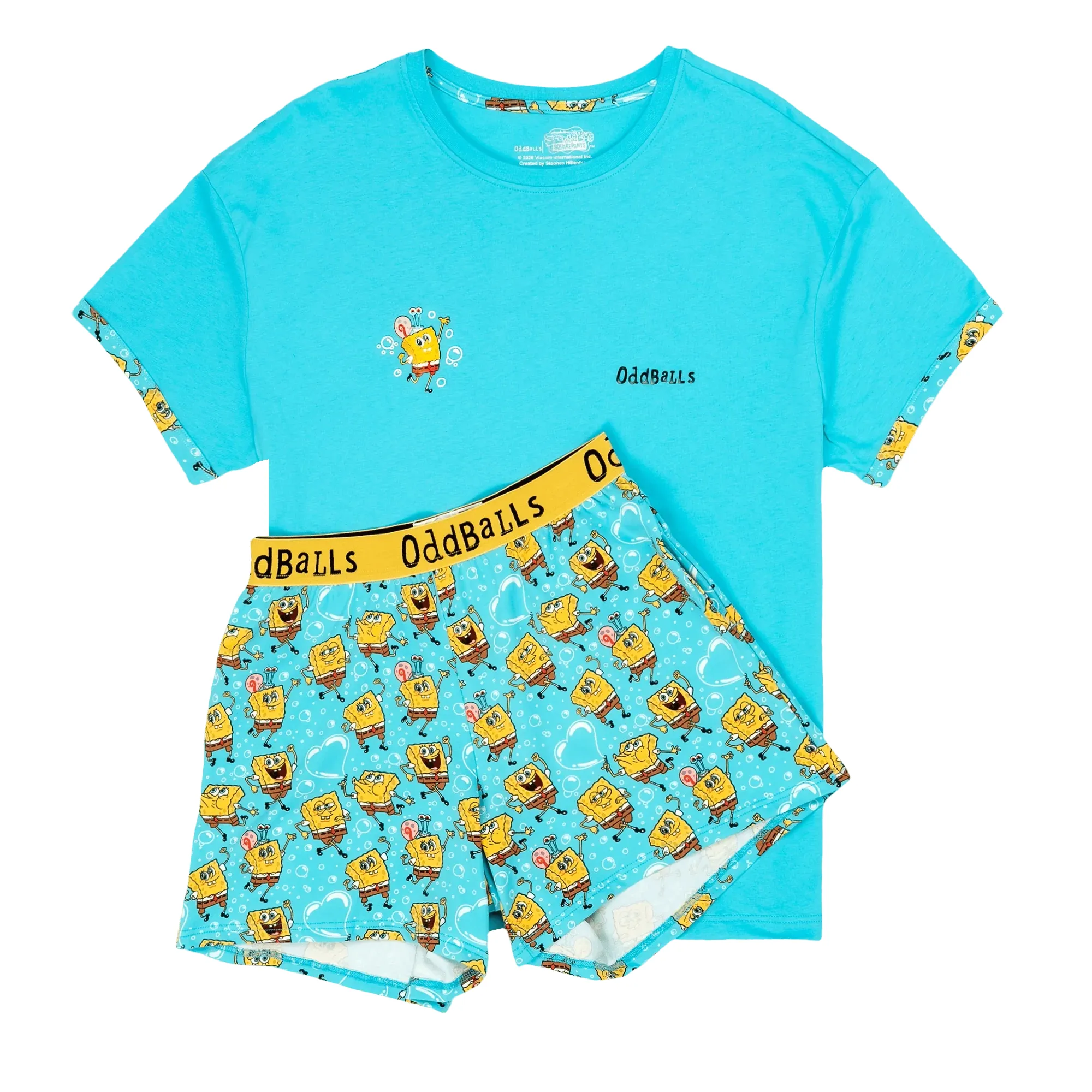 SpongeBob SquarePants Bubbles - Women's Short Pyjamas Set (T-Shirt & Shorts)