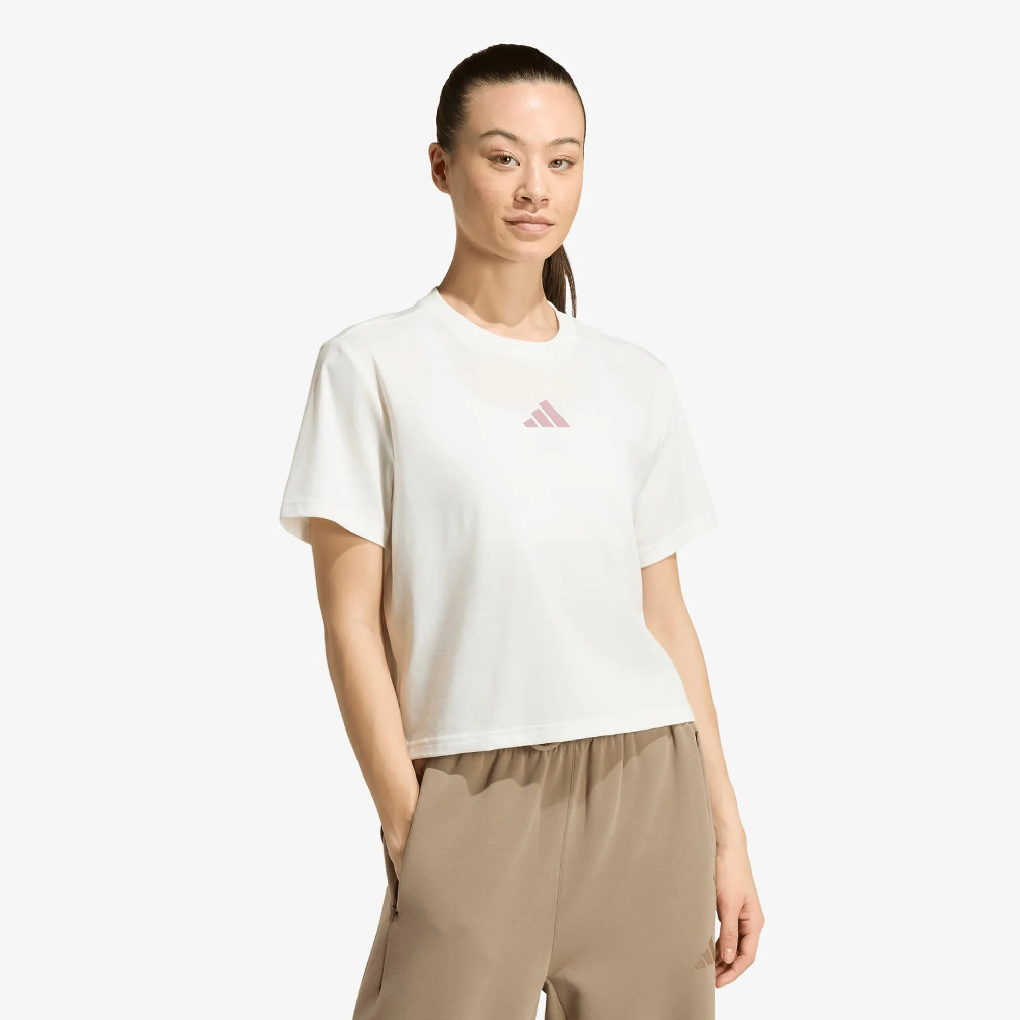 T-Shirt Adidas W Motion G T Off White Xs