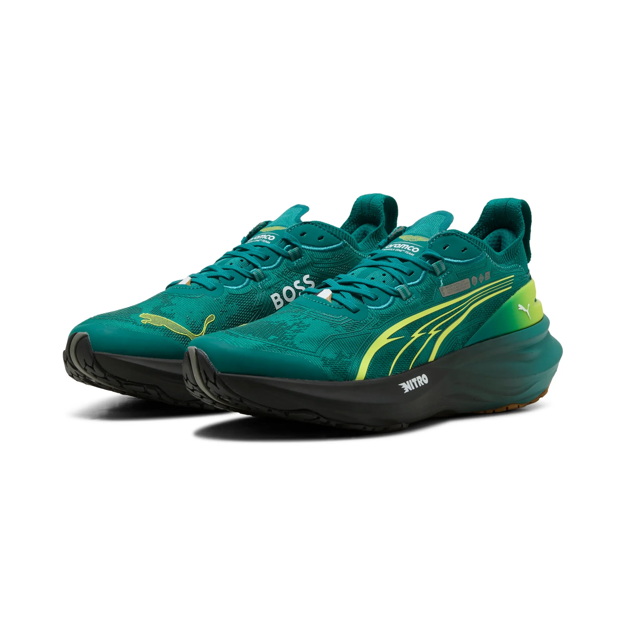 PUMA x ASTON MARTIN ARAMCO F1Â® TEAM ForeverRun NITRO 2 WTR Sneakers Unisex in Green | Size 10
