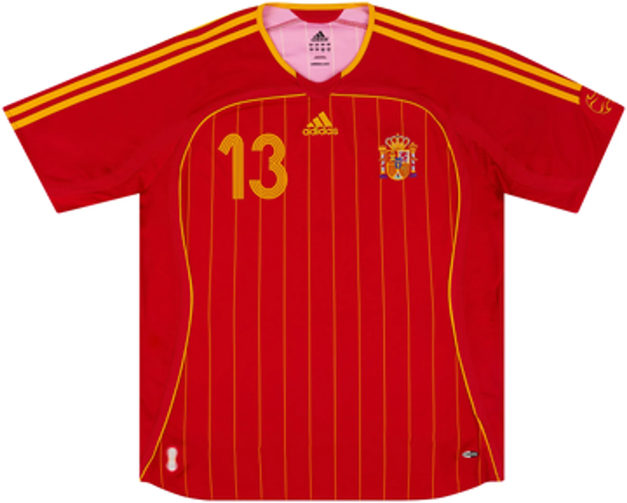 2006-08 Spain Home Shirt A.Iniesta #13EL