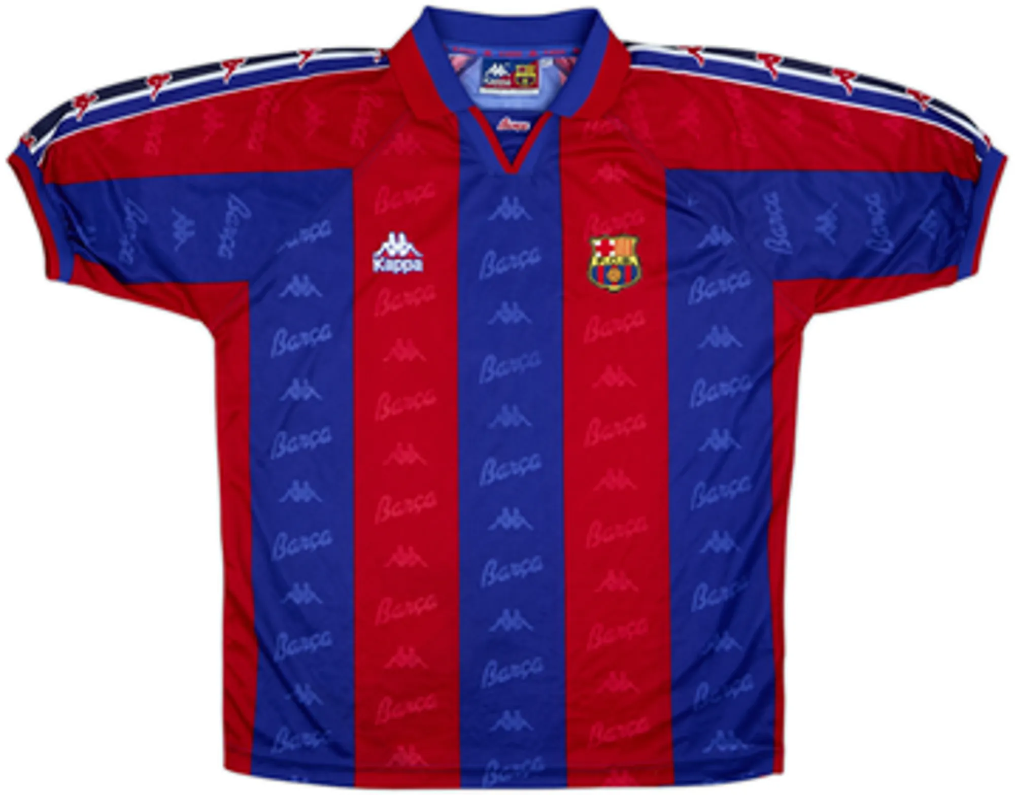 1995-97 Barcelona Home Shirt Ronaldo #9 - 7/10 - (XL