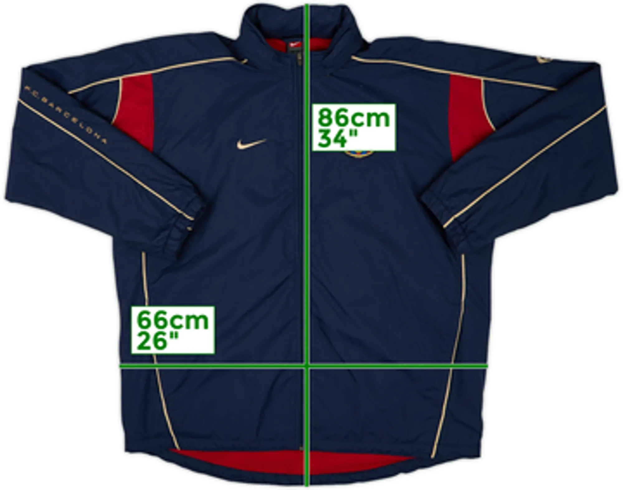 2001-02 Barcelona Nike Hooded Rain Jacket - 6/10 - (L)