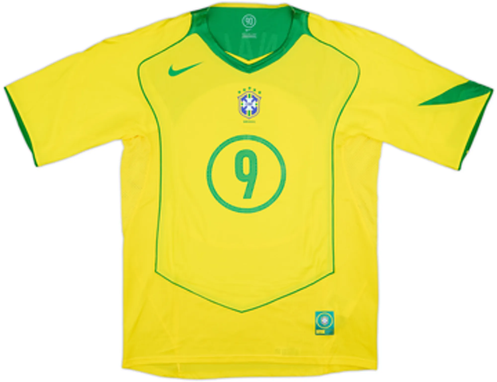 2004-06 Brazil Limited Edition Player Issue Home Shirt 2615/5000 Ronaldo #9 - 7/10 - (L)