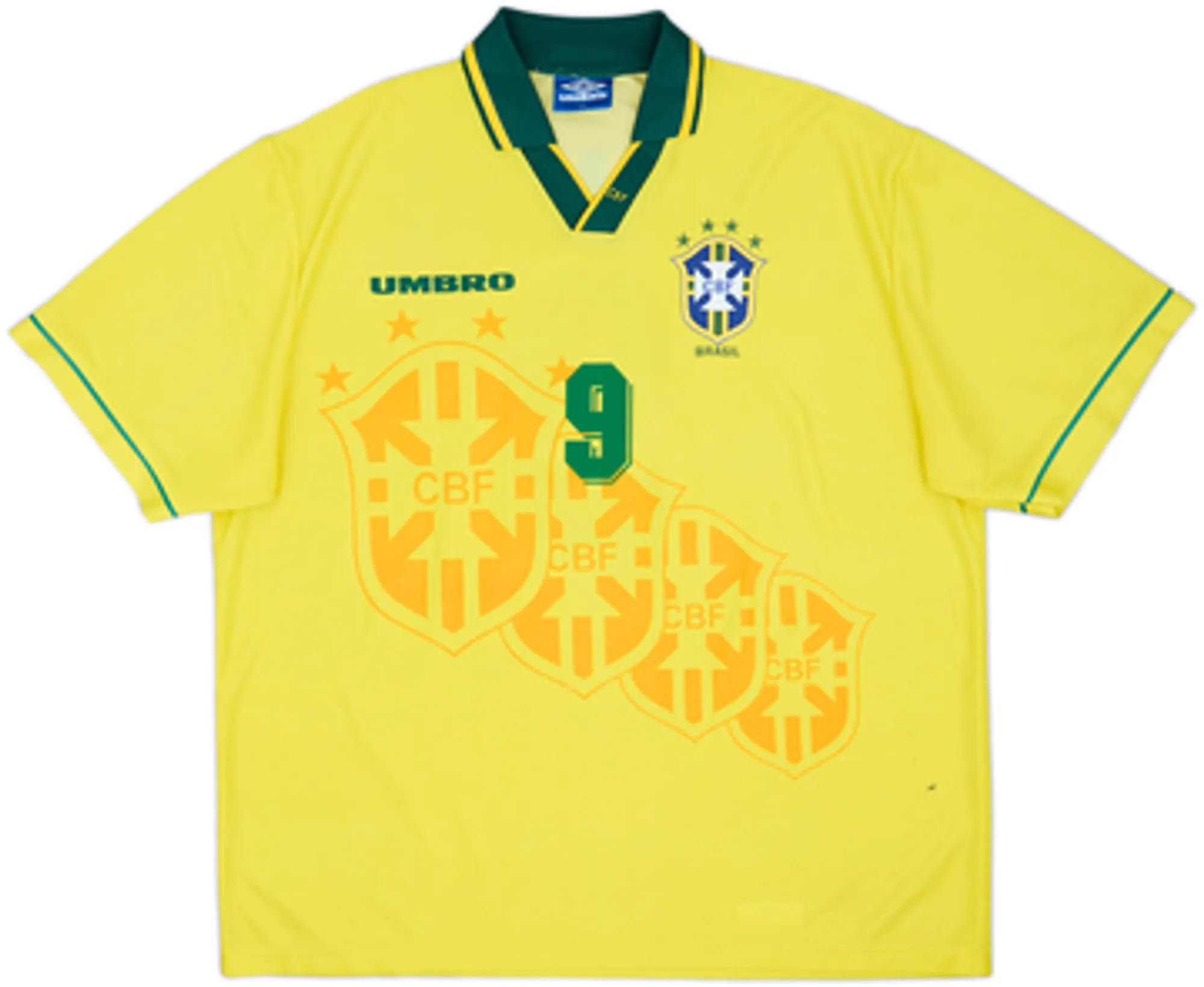 1994 Brazil Home Shirt Ronaldo #9 - 6/10 - (XL)