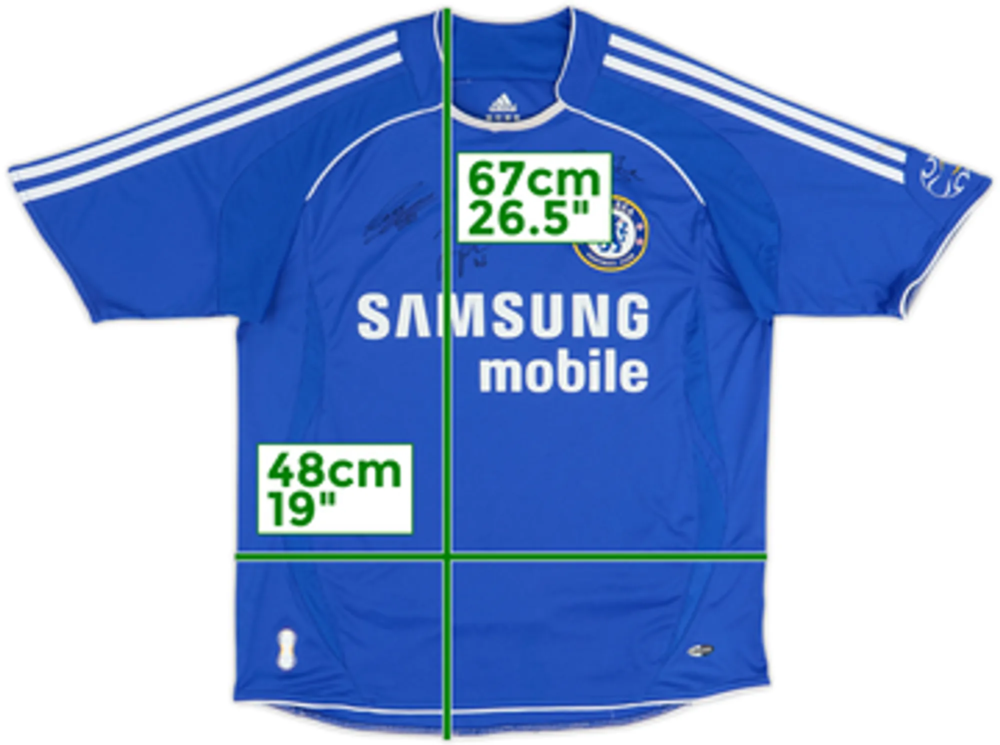 2006-08 Chelsea Signed Home Shirt - 8/10 - (L.Boys)