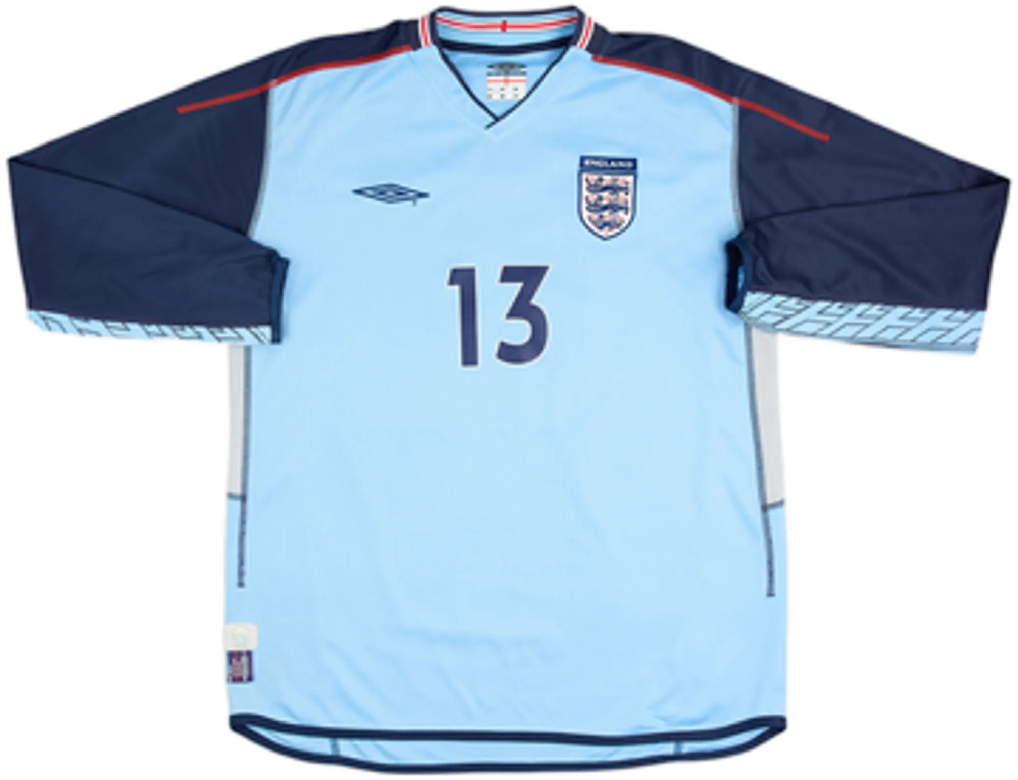 2002-03 England GK Shirt -Robinson #13 - 6/10 (L)