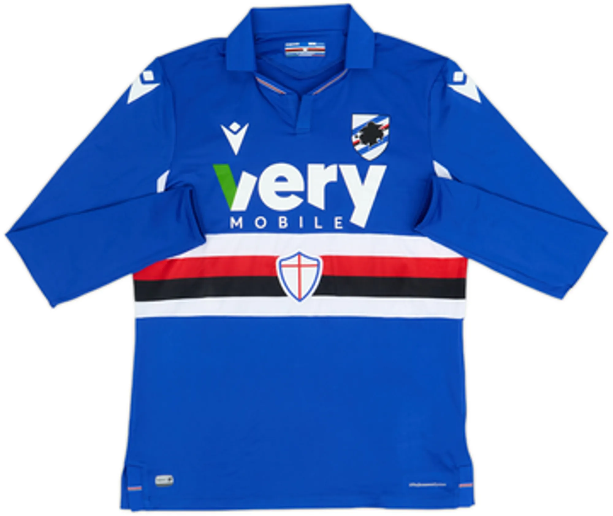 2020-21 Sampdoria Home L/S Shirt Candreva #87 - 8/10 - (L)