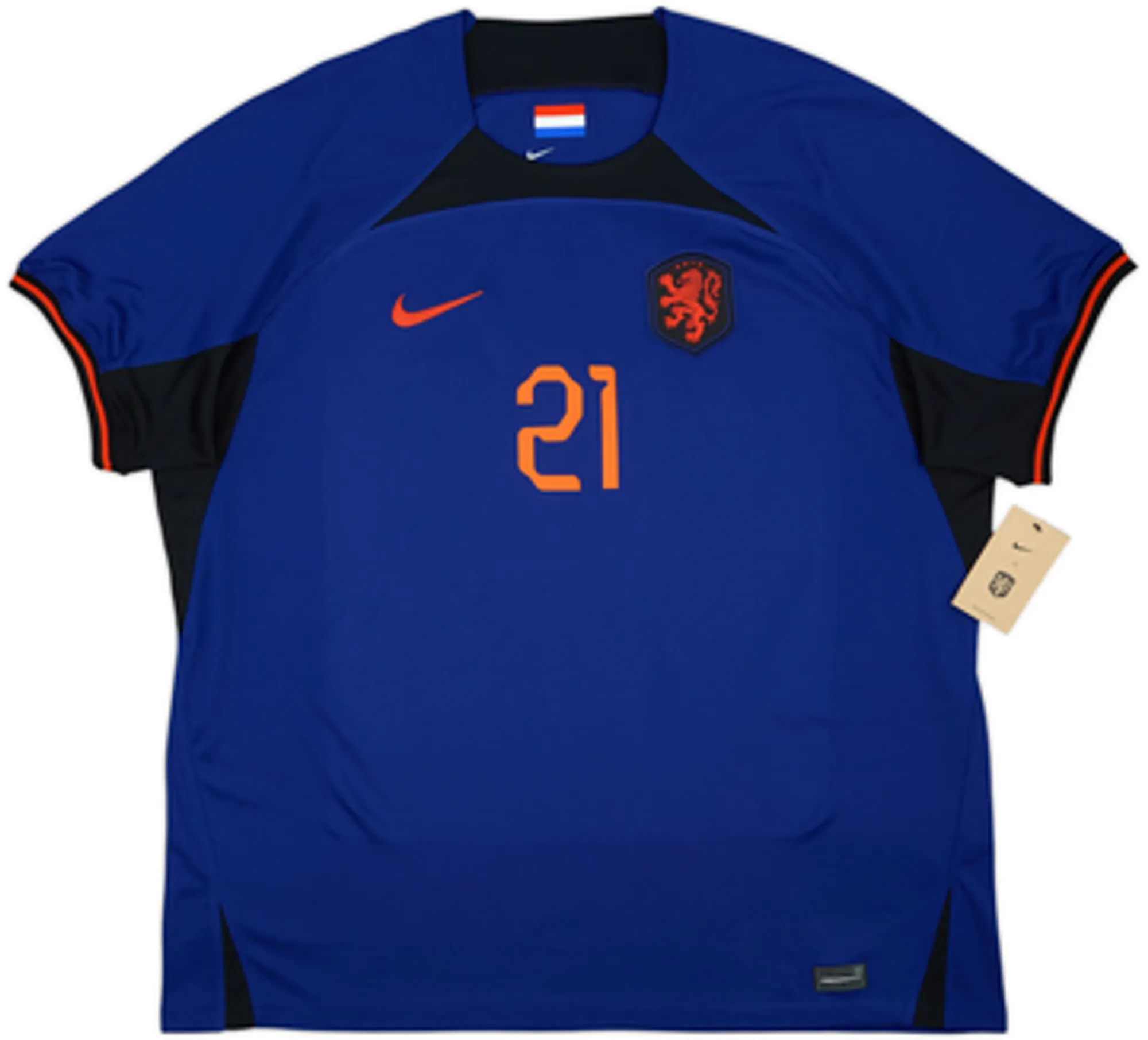2022-23 Netherlands Away Shirt F.De Jong #21 (XXL)
