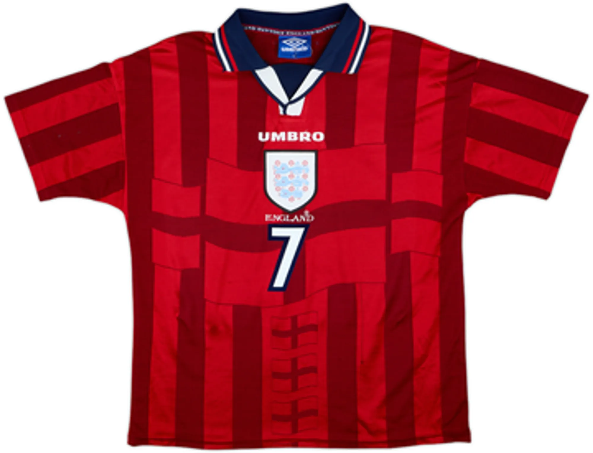 1997-99 England Away Shirt Beckham #7 - 6/10 - (M)