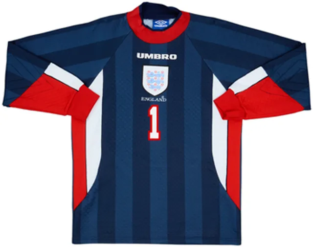 1997-98 England GK Shirt Seaman #1 - 9/10 - (Y) | ENGG97904654used