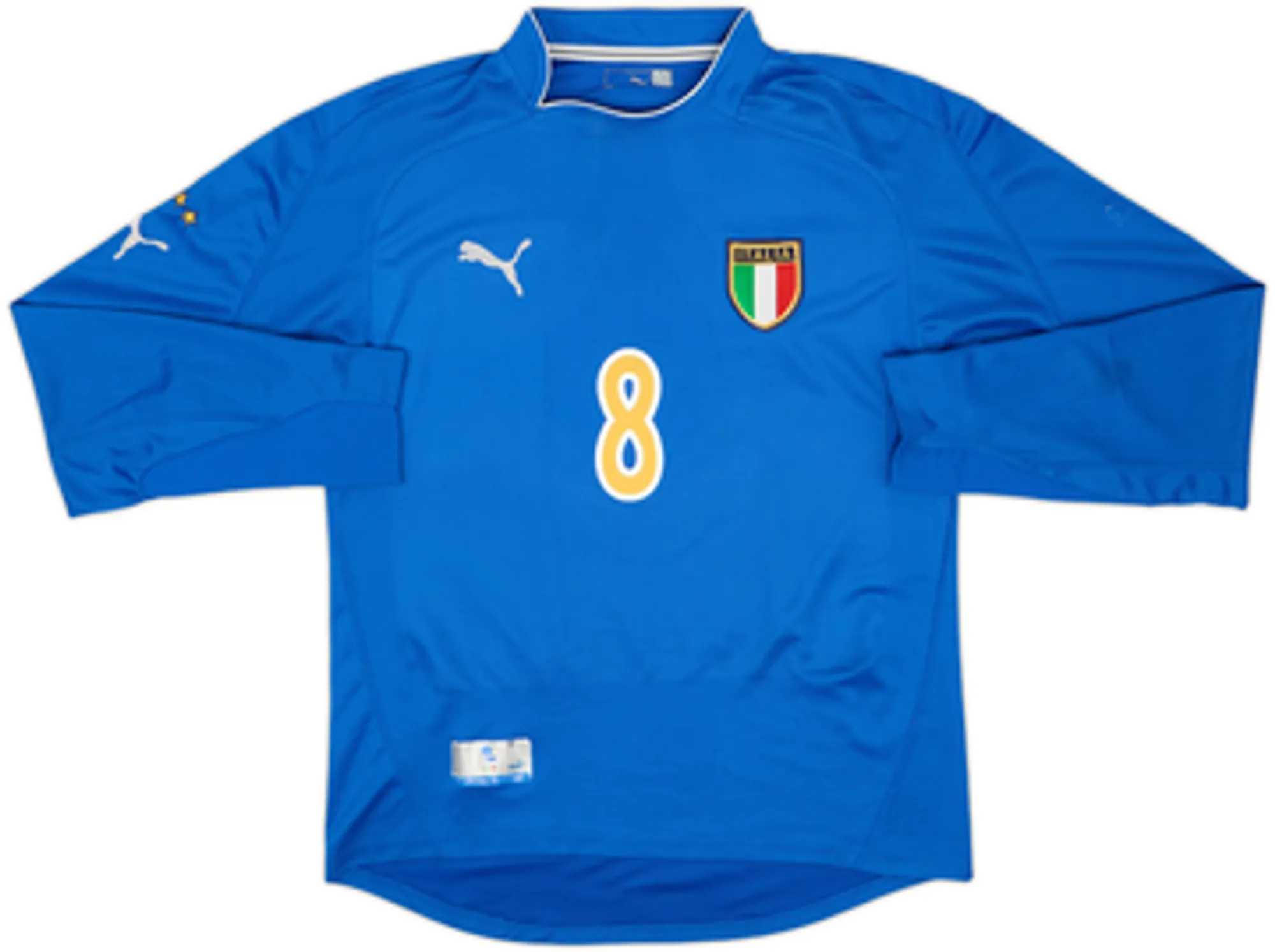 2003-04 Italy Home L/S Shirt Pirlo #8 - 5/10 - (M)