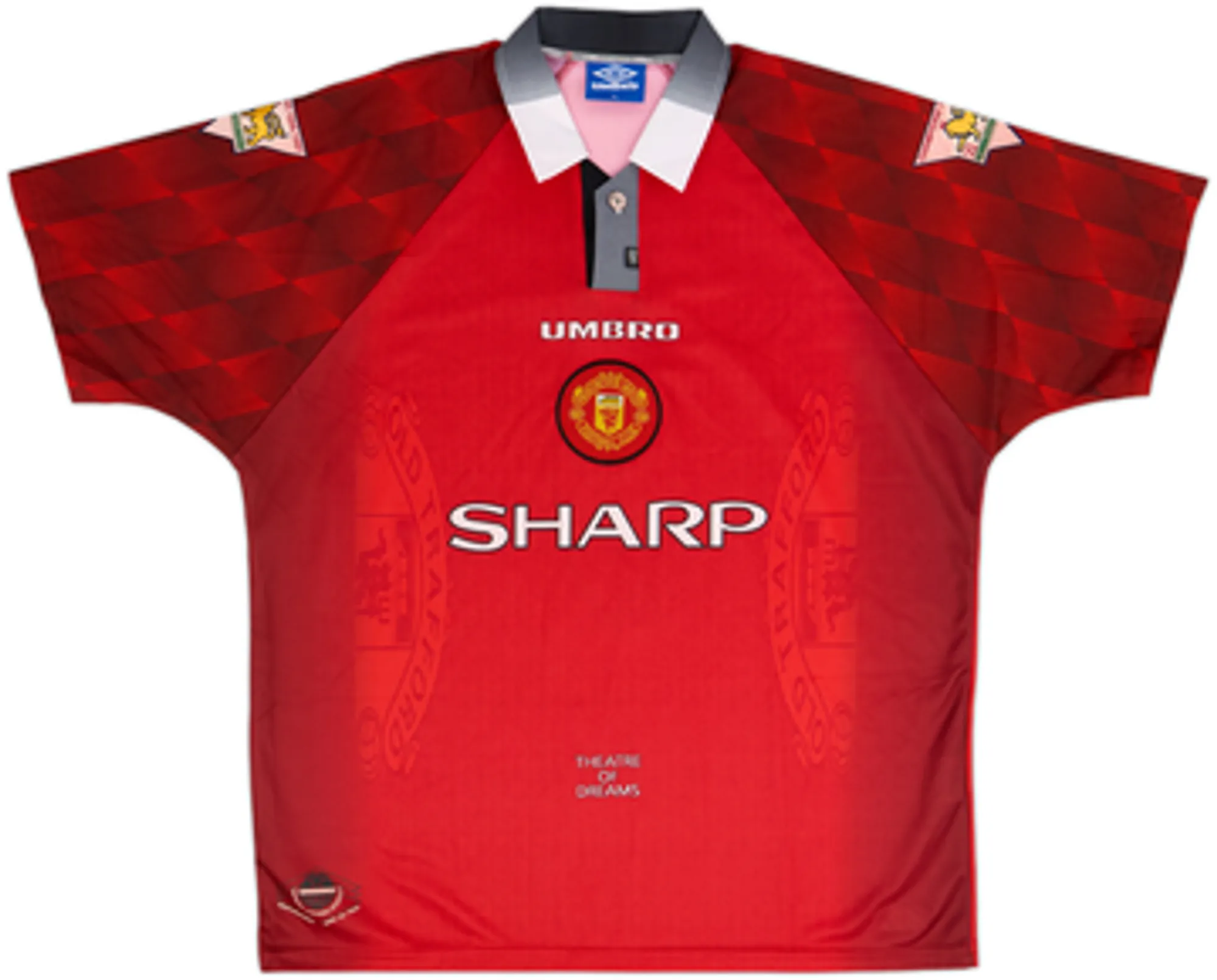 1996-98 Manchester United Home Shirt Cole #9 - 8/10 - (XL)