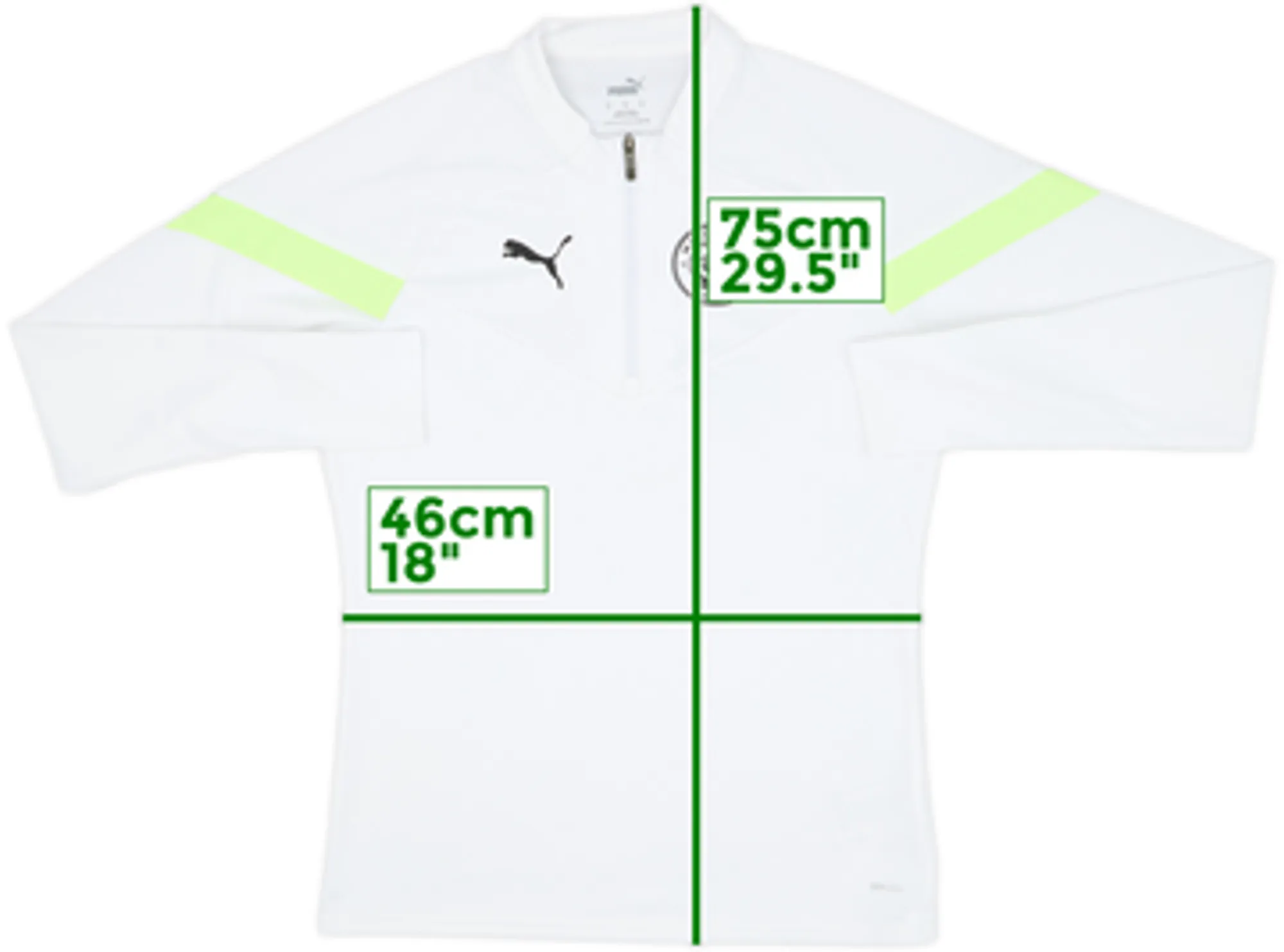 2022-23 Manchester City Puma 1/4 Zip Rain Shell Top - 6/10 - (M)