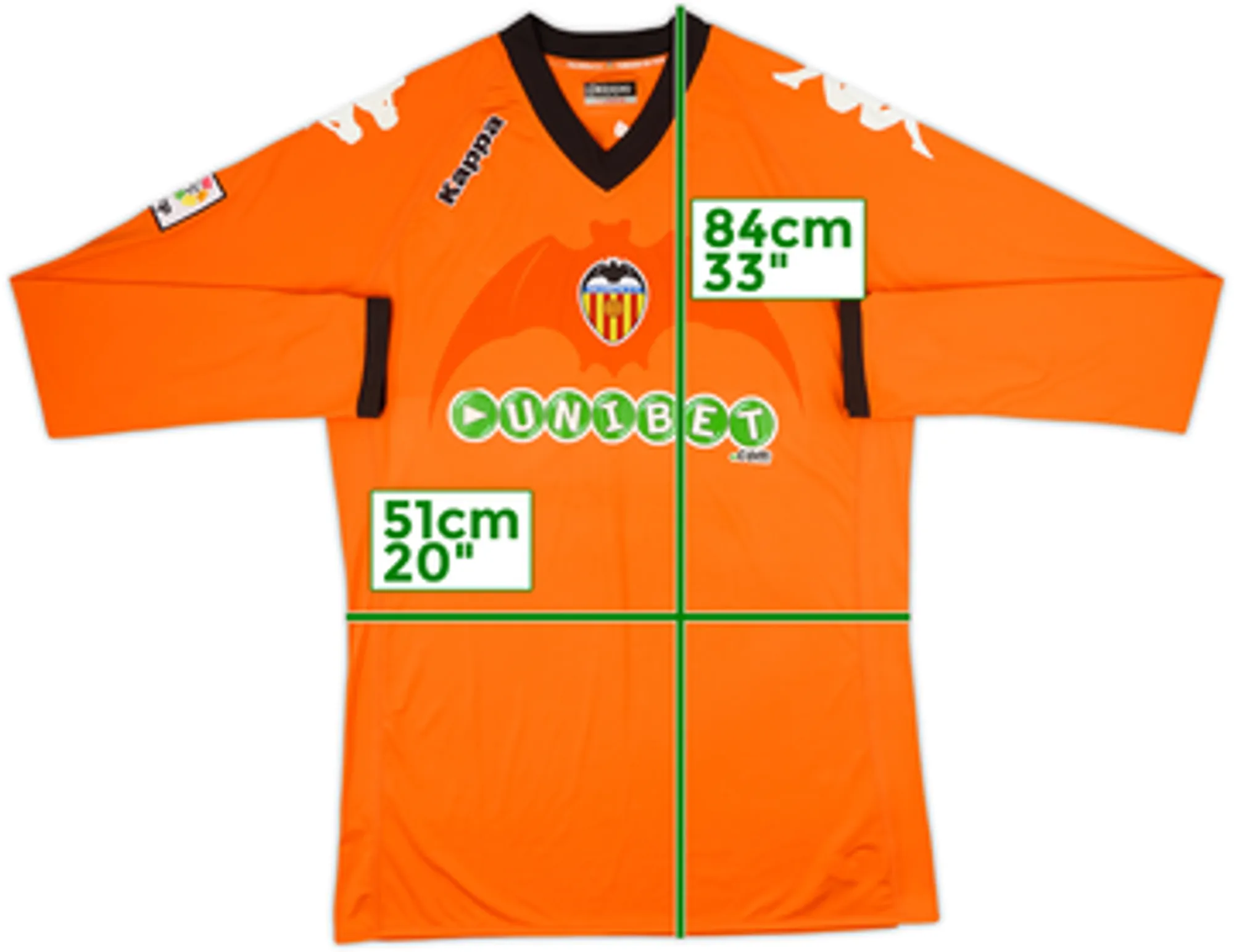 2010-11 Valencia Away L/S Shirt - 10/10 - (XL)