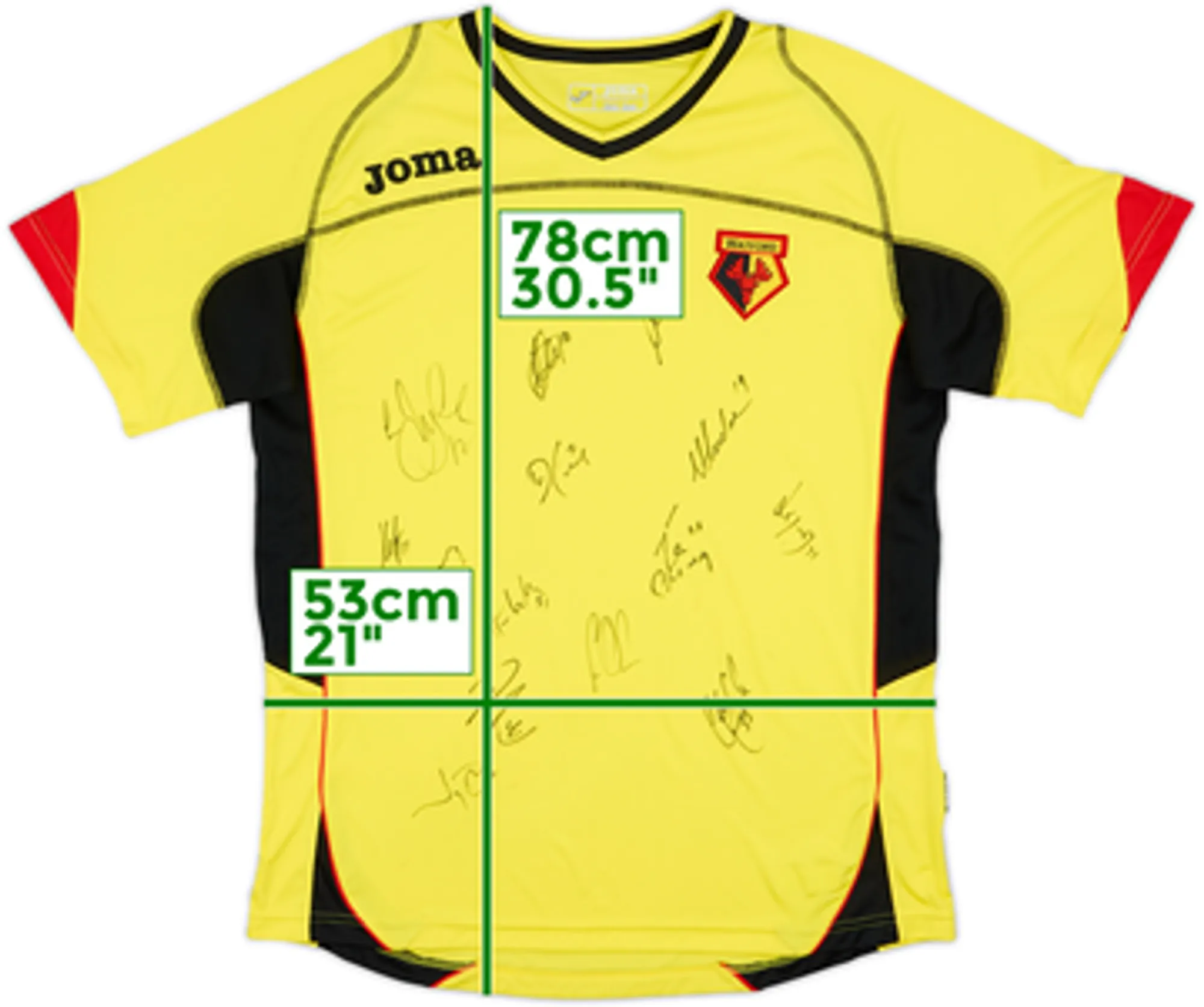 2009-10 Watford Signed Home Shirt - 8/10 - (L)