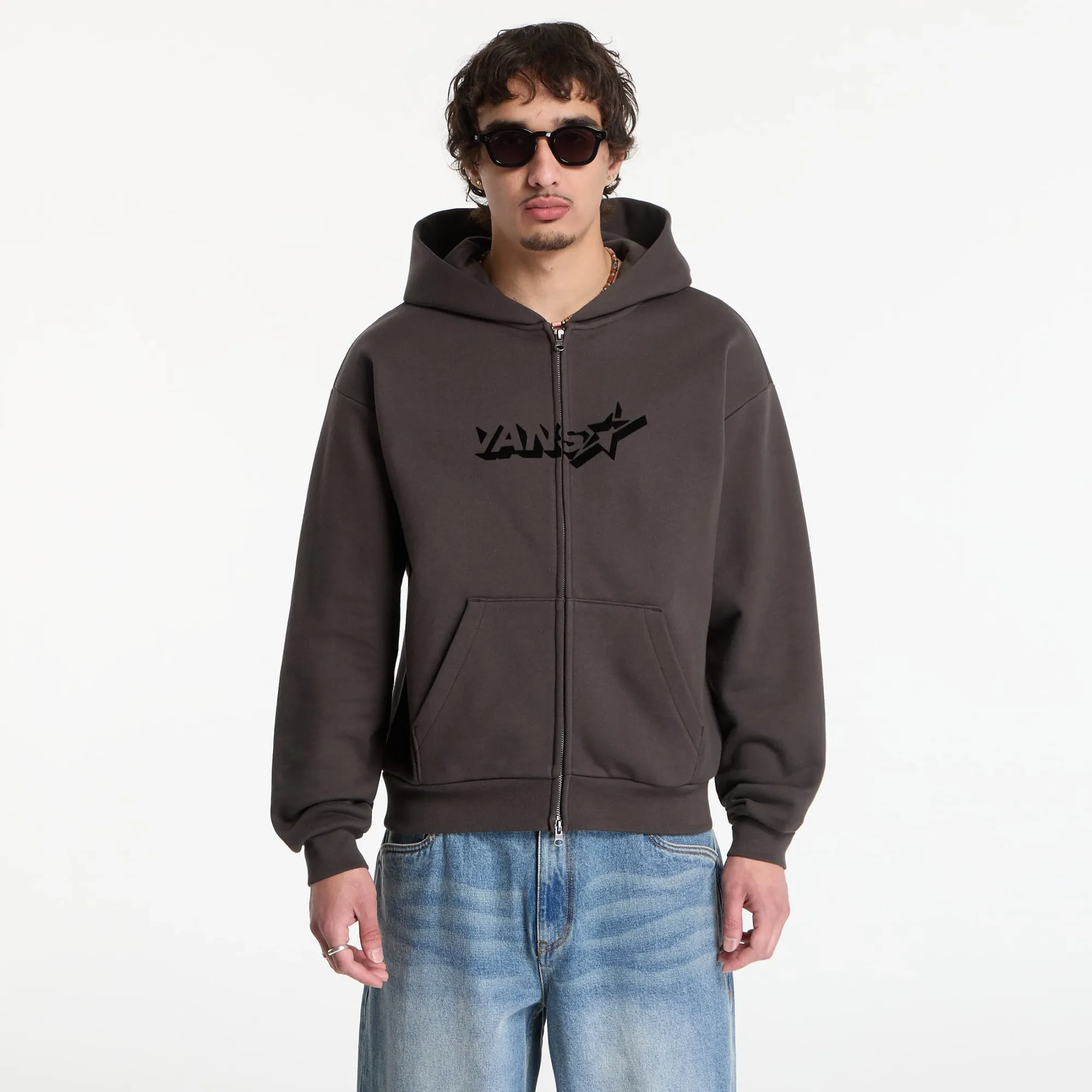 Sweatshirt Vans Y2k Star Full Zip Faded Black L