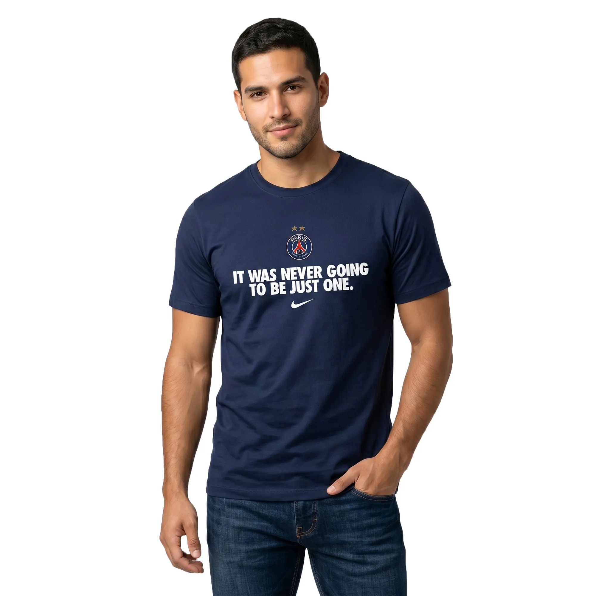 PSG Nike Winners T-Shirt - Navy