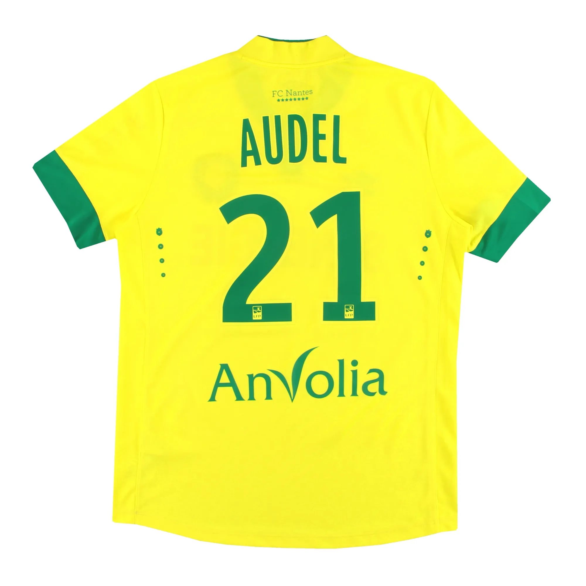 2014-15 Nantes Macron Player Issue Home Shirt Audel #21 M - Nantes / Excellent 