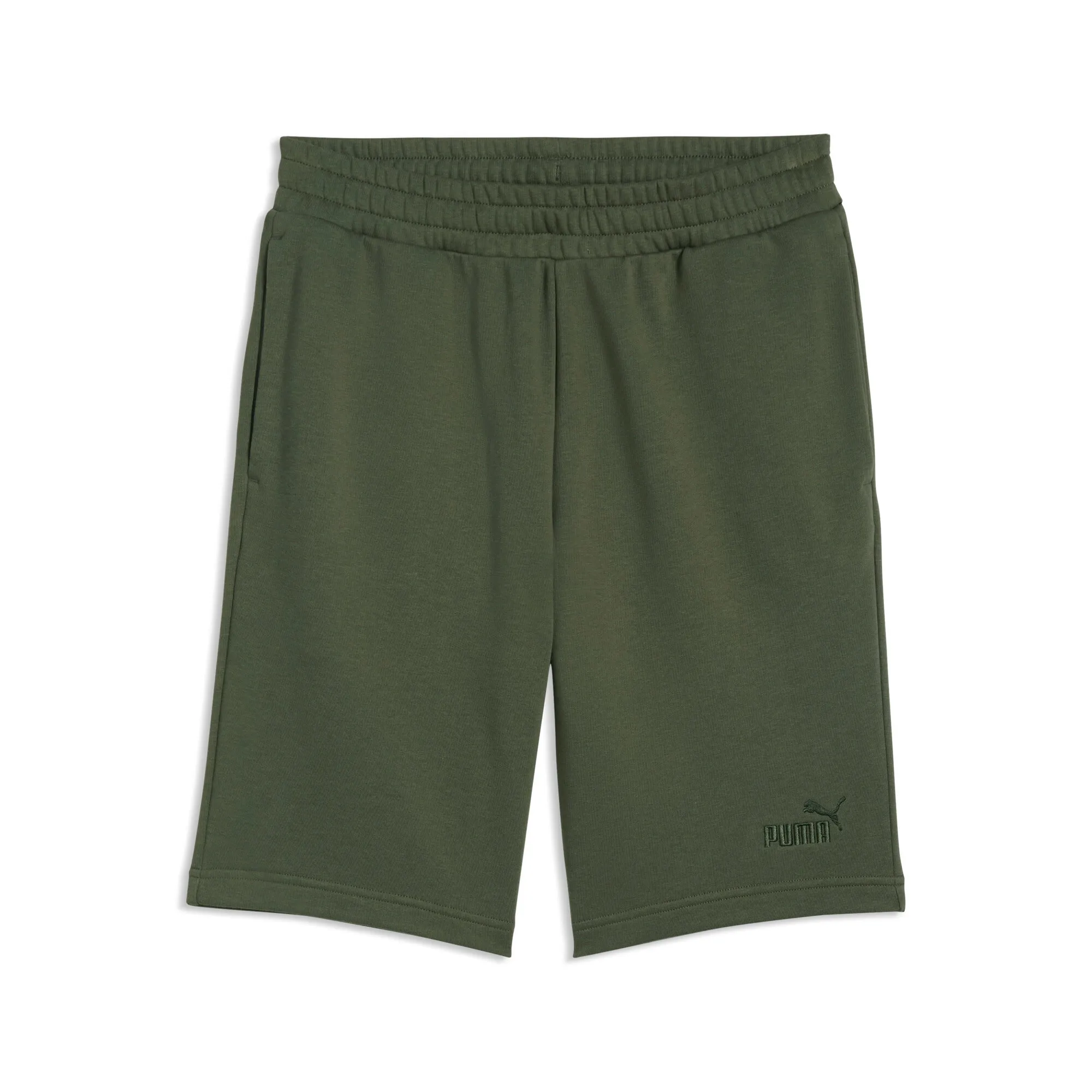 PUMA Essentials No. 1 Logo 10" Shorts Men in Green | Size Large