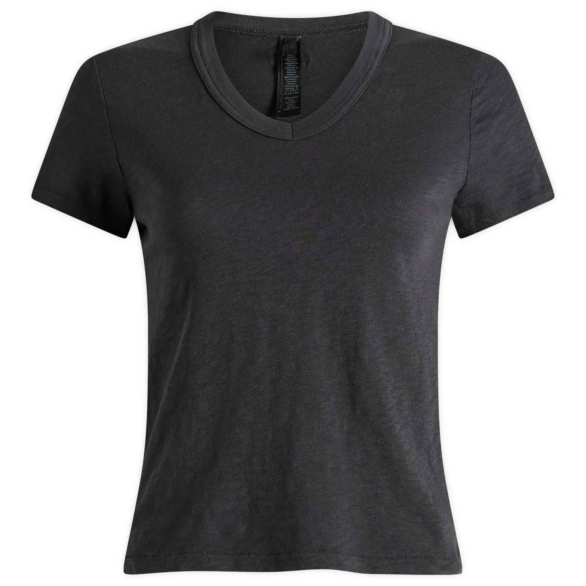 SKIMS Women's Worn In Jersey Baby V Neck Tee Washed Onyx