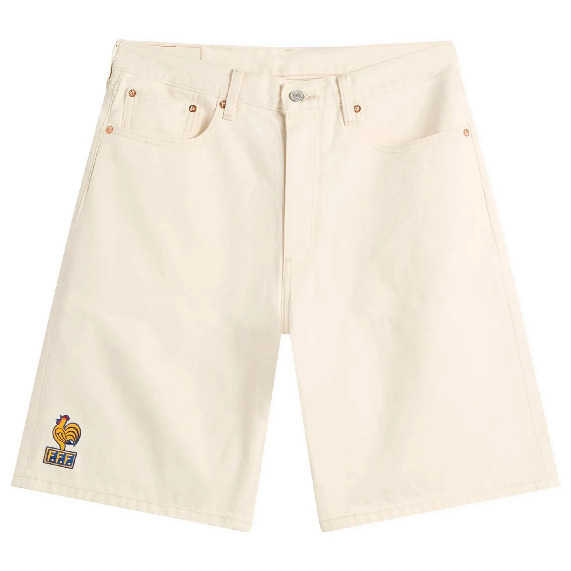 Levi's Men's France 478 Baggy Shorts Ecru