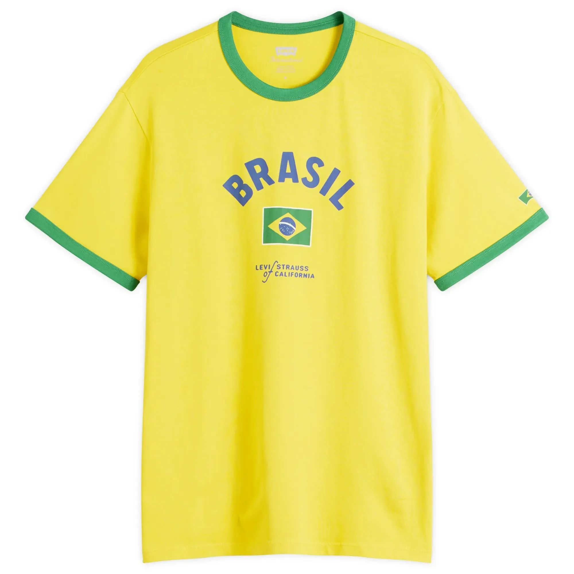 Levi's Men's Brasil Retro Ringer T-Shirt Yellow