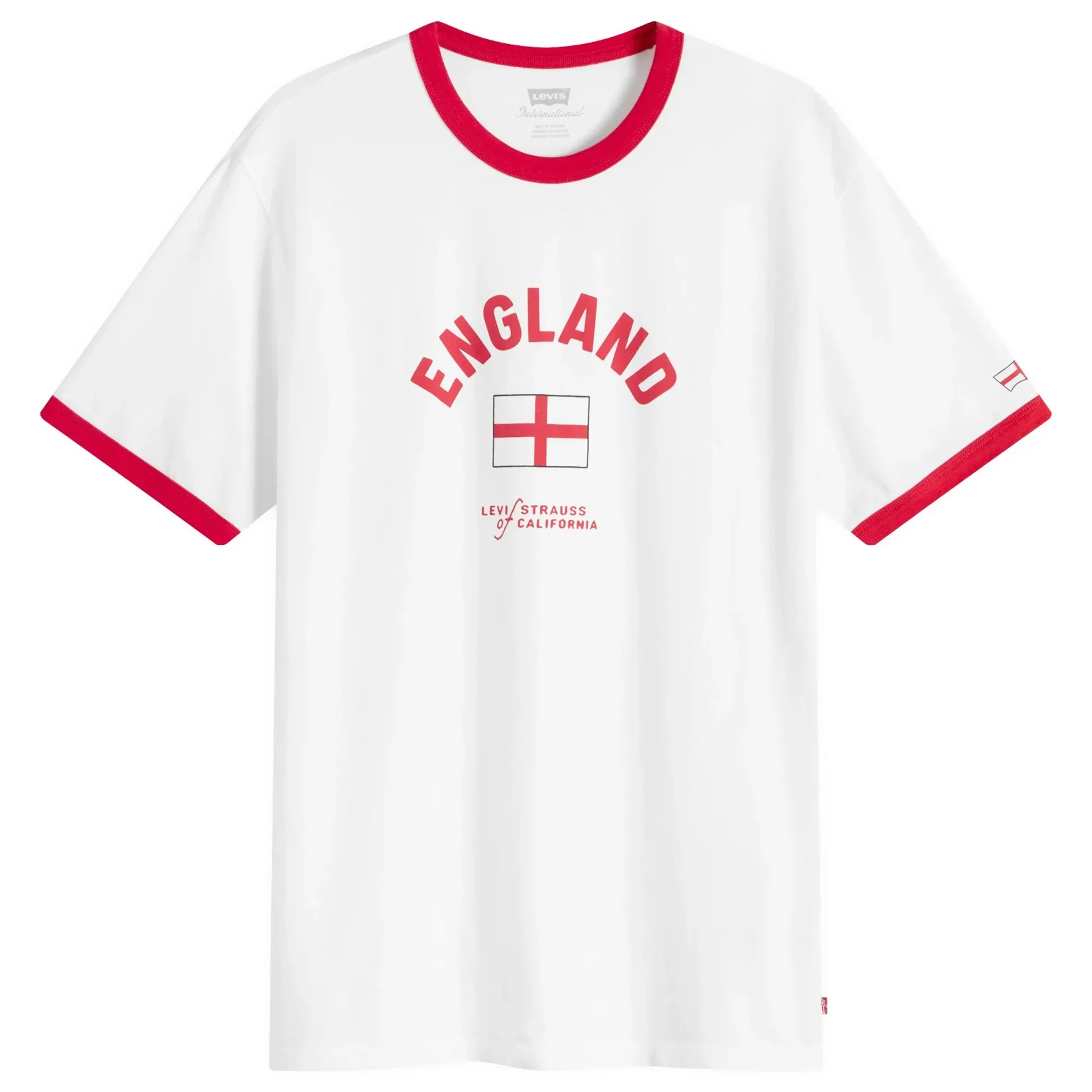 Levi's Men's England Retro Ringer T-Shirt White