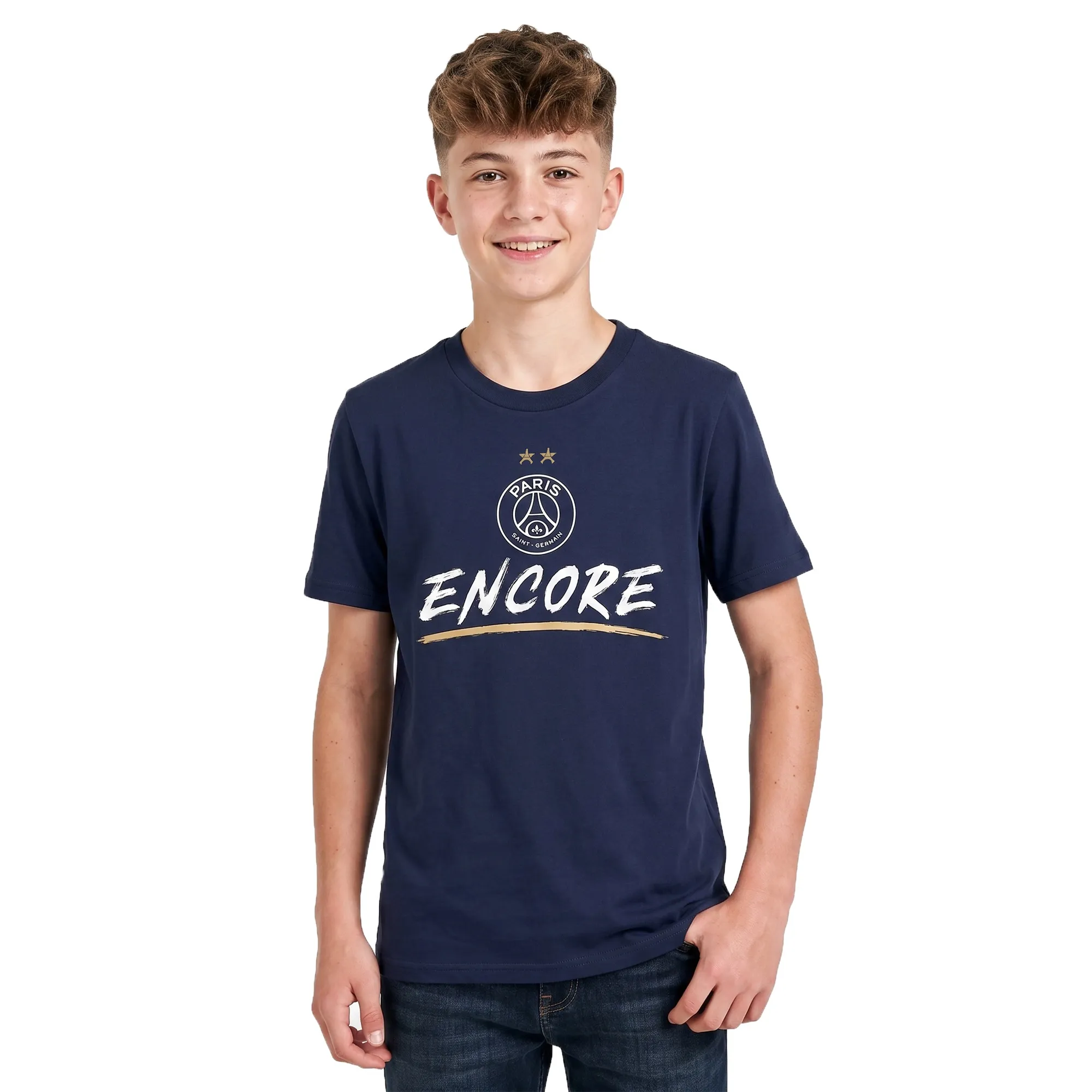 PSG Eiffel Star Encore Graphic T-Shirt - Navy - Kids
