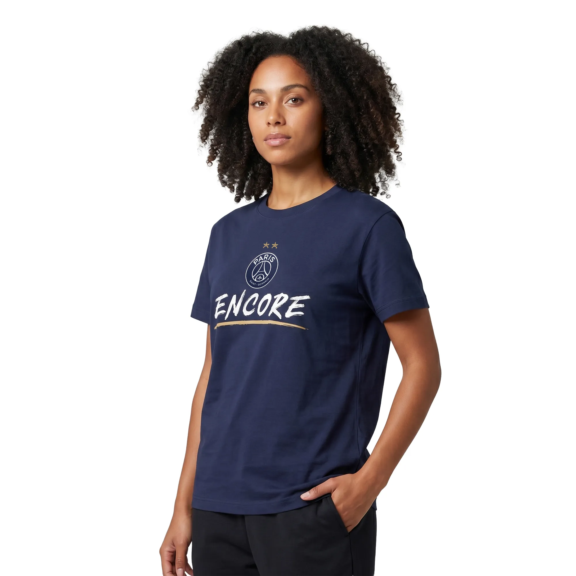 PSG Eiffel Star Encore Graphic T-Shirt - Navy - Womens