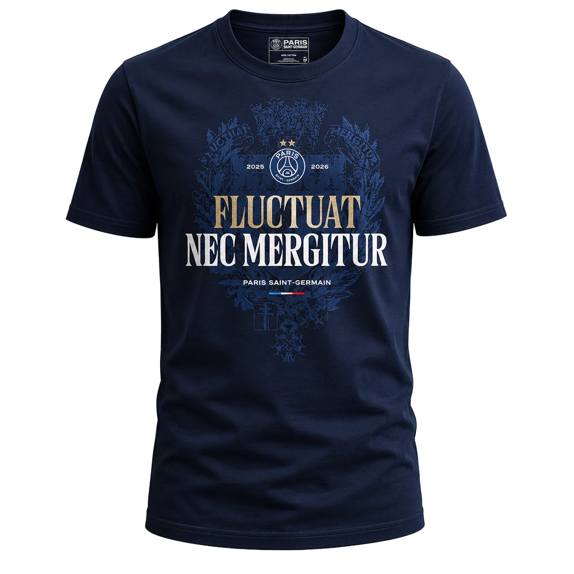 PSG Fluctuat Nec Mergitur T-Shirt - Navy