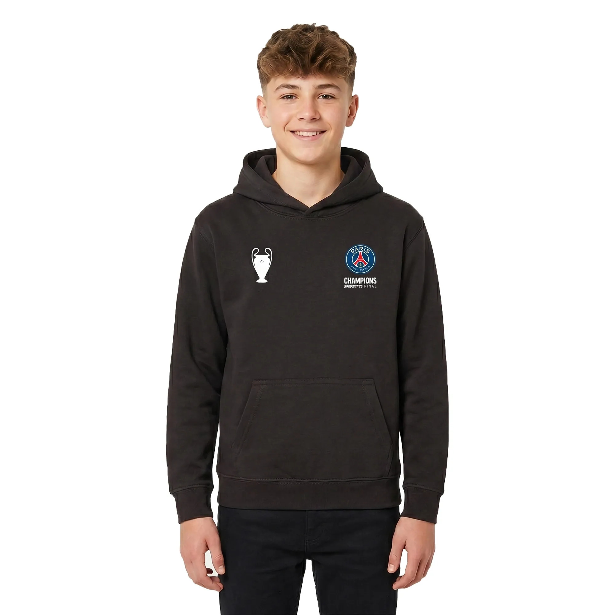 PSG UCL Champions 2026 Hoodie - Black - Kids