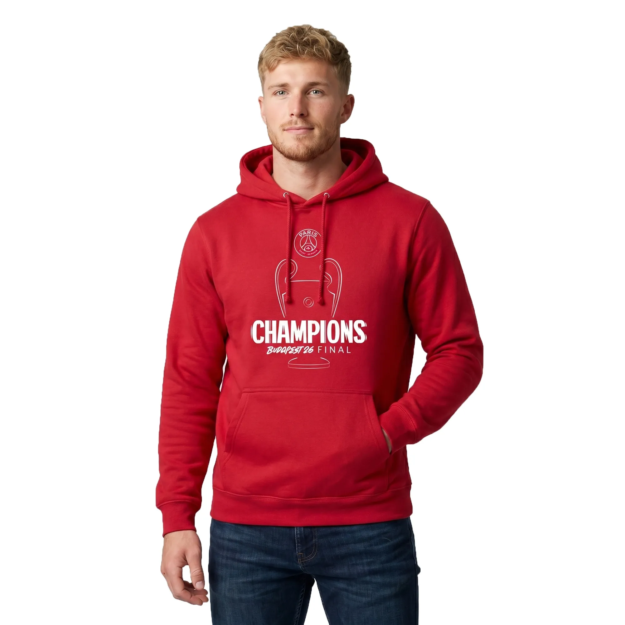 PSG UCL Champions 2026 Hoodie - Red