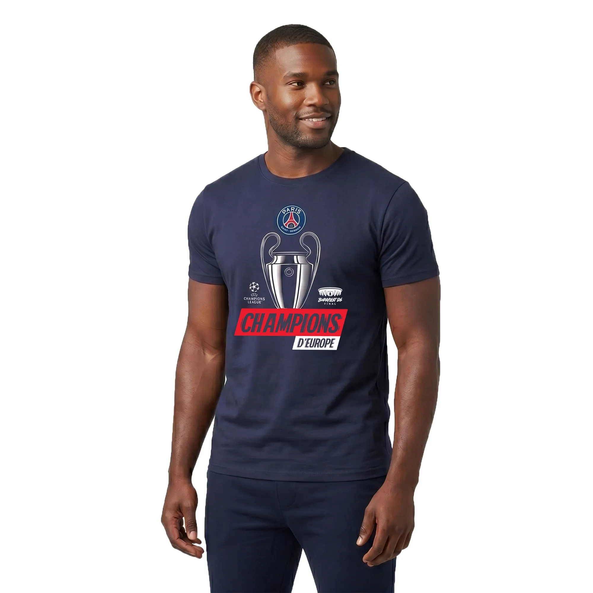 PSG Champions d'Europe 2026 T-Shirt - Navy