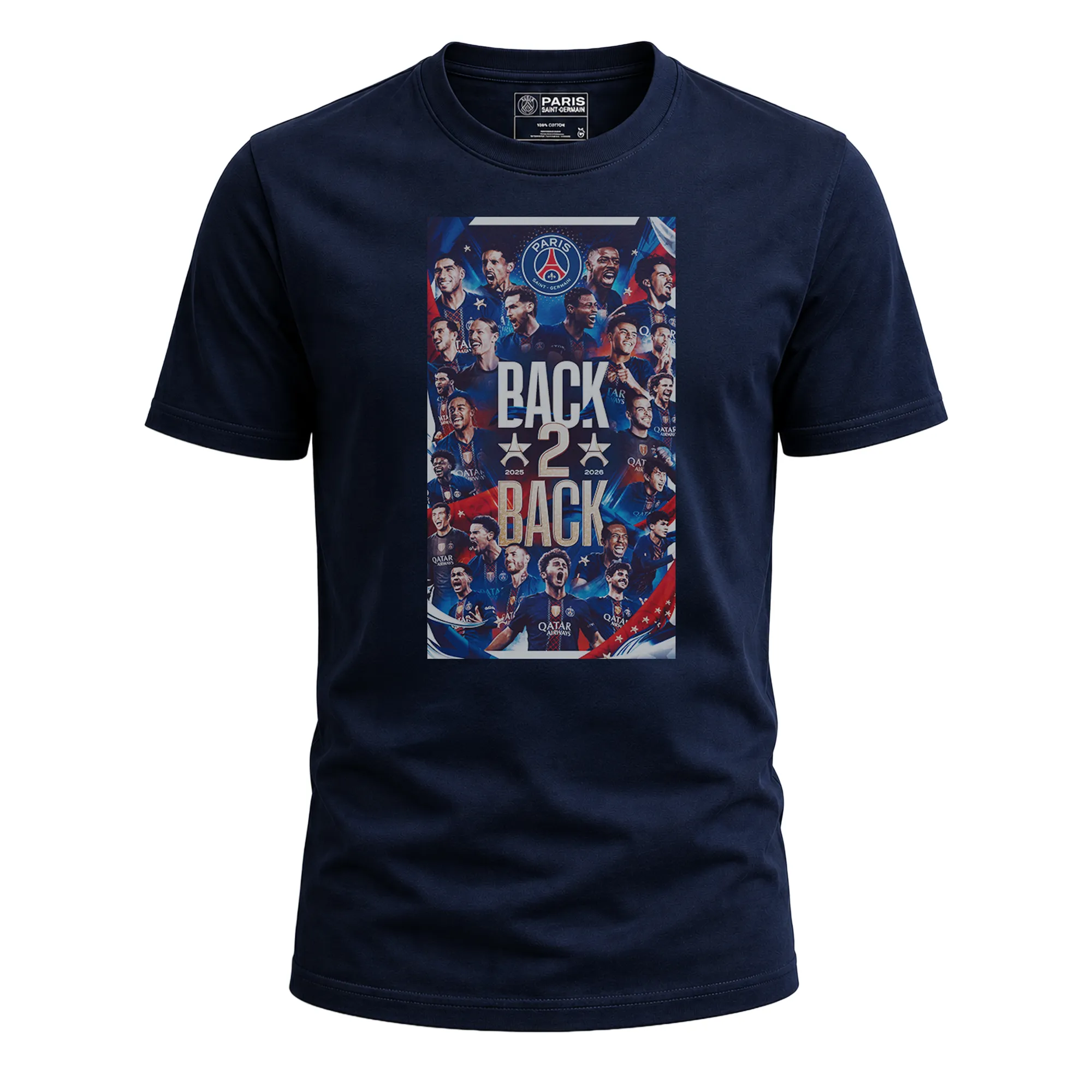PSG Champions 2026 T-Shirt - Navy