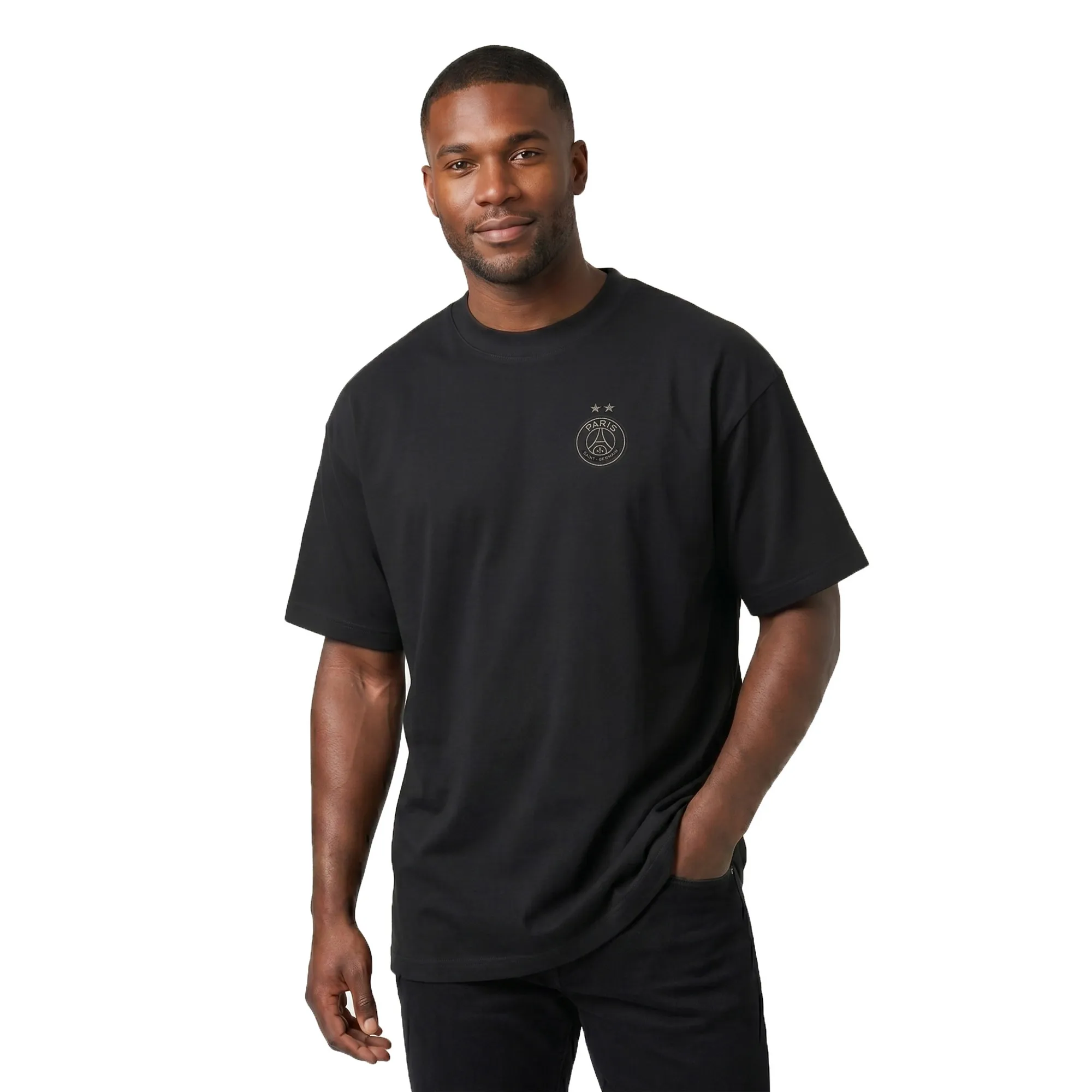 PSG Eiffel Star Lifestyle Graphic Oversized T-Shirt - Black