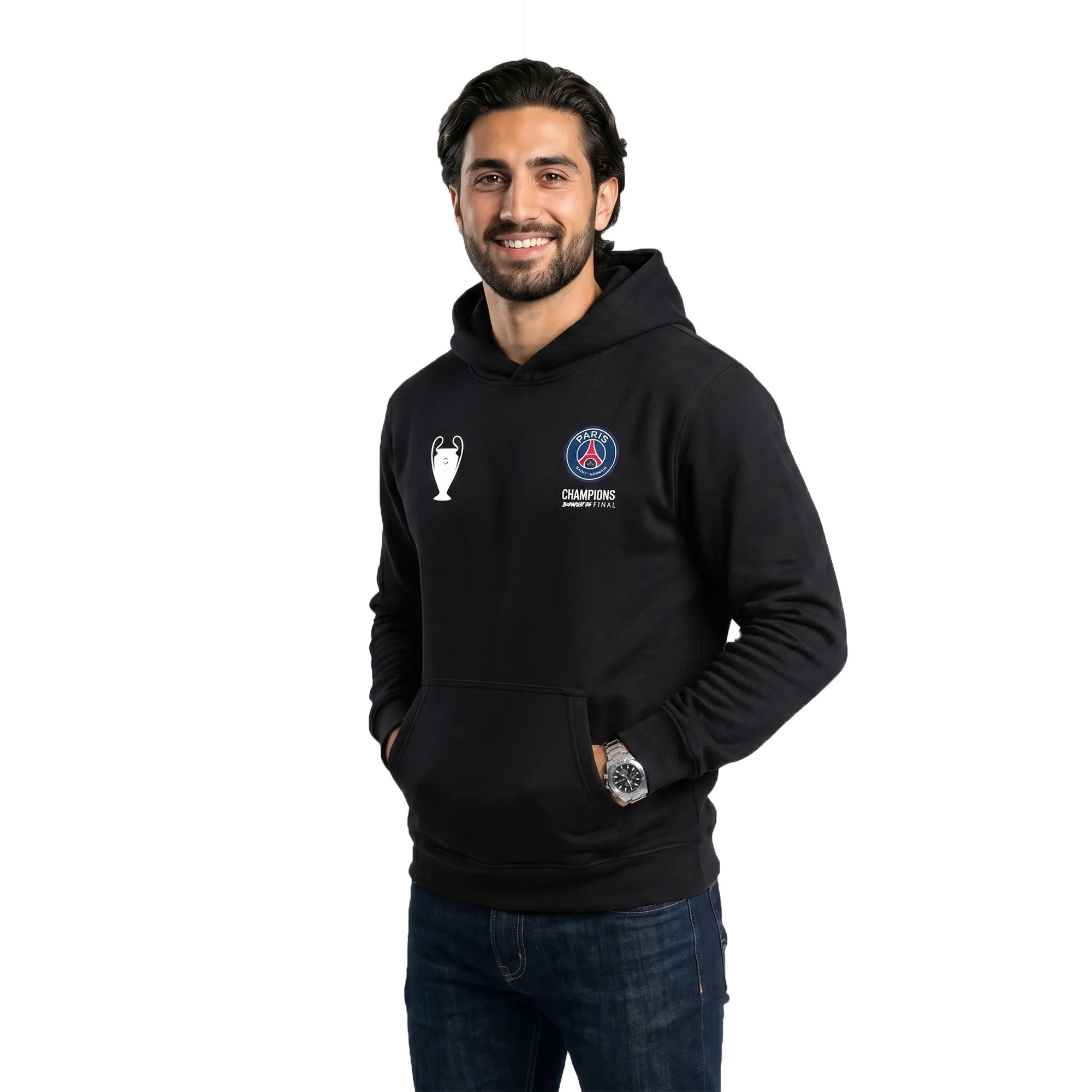 PSG UCL Champions 2026 Hoodie - Black