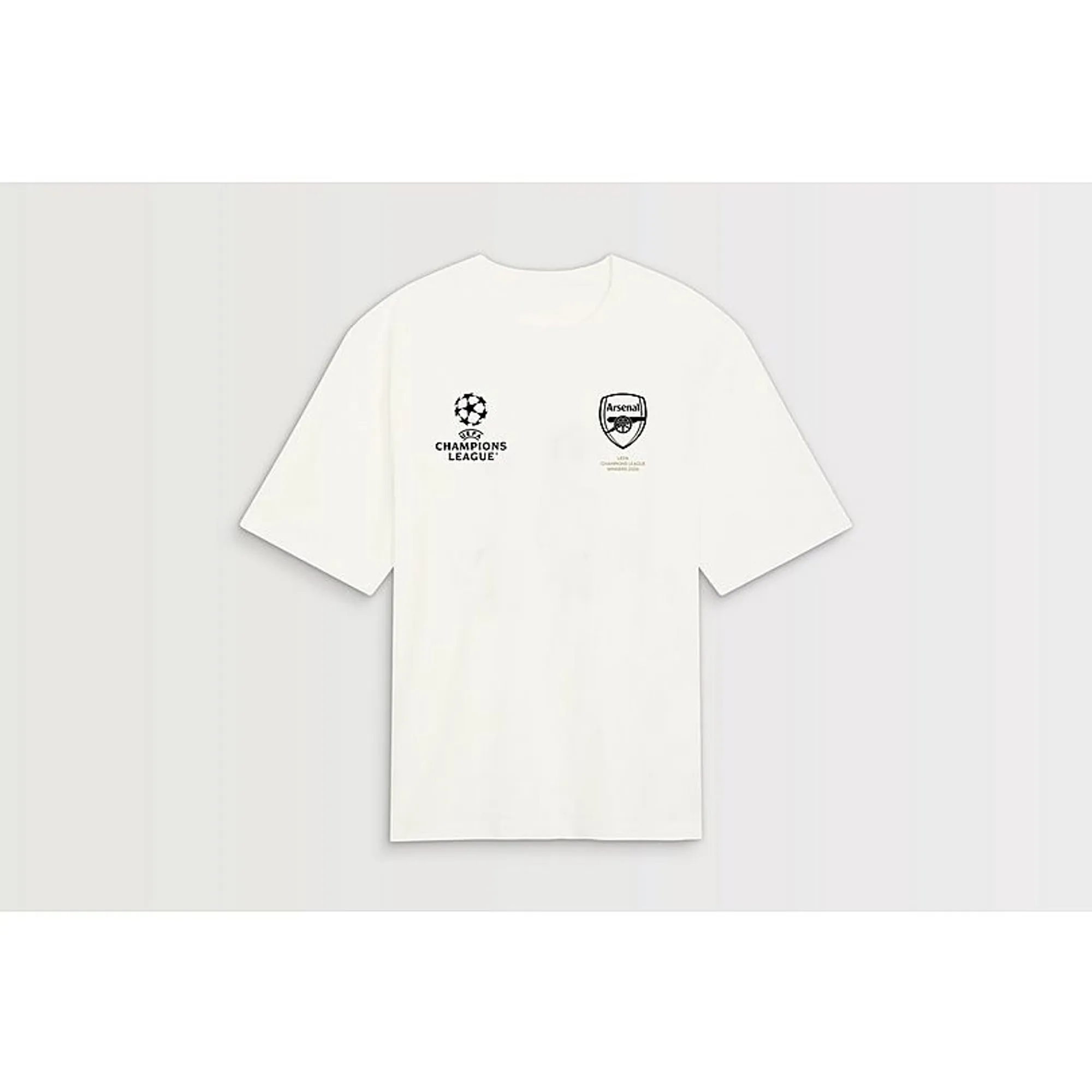 Arsenal UCL Champions 2026 White T-shirt, White